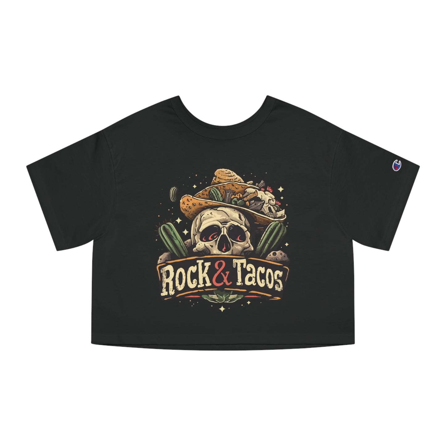 Rock & Taco's by Duane Tyree's Champion Women's Heritage Cropped T-Shirt