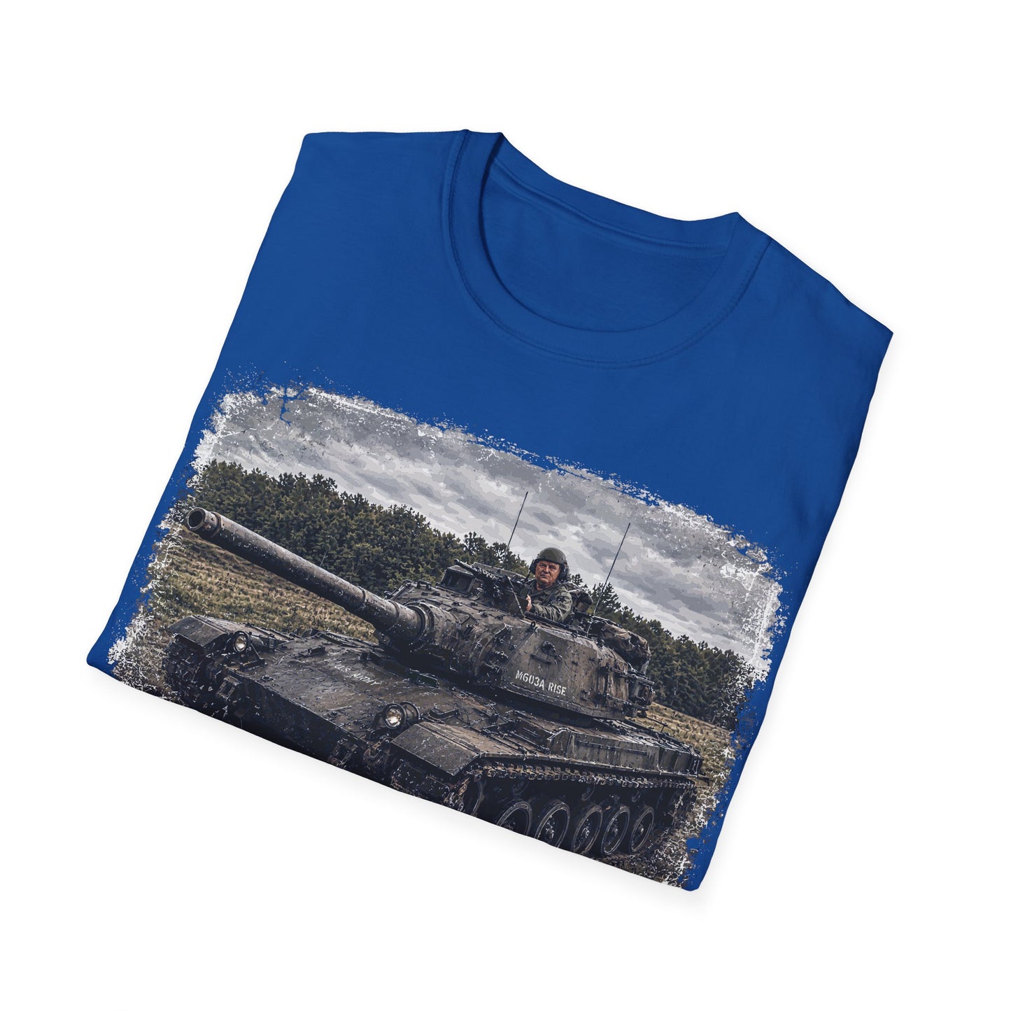 Tank Illustration T-Shirt — Vintage Battle Tank Graphic Tee for Military Enthusiasts