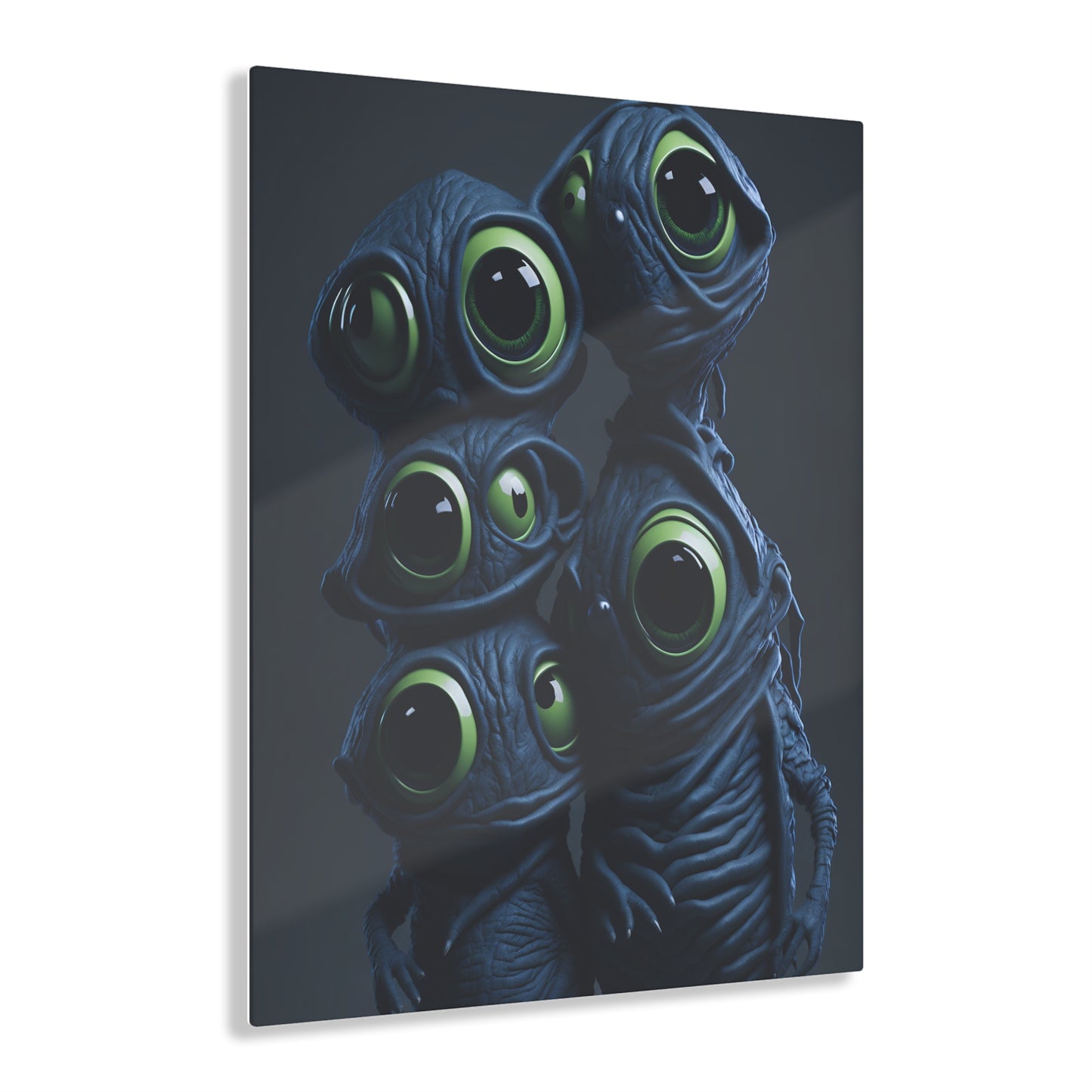 Besties in space Acrylic alien Wall Art Panels for best friends as gifts or for the kids room design v3