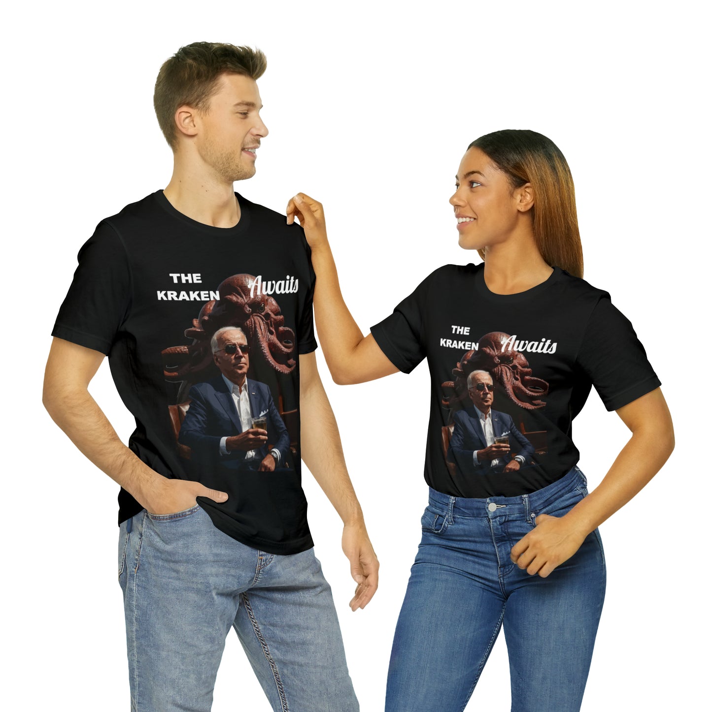 The Kraken Awaits Joe Biden tee shirt Unisex Jersey Short Sleeve Tee Powell release joe biden voter fraud trump t-shirt