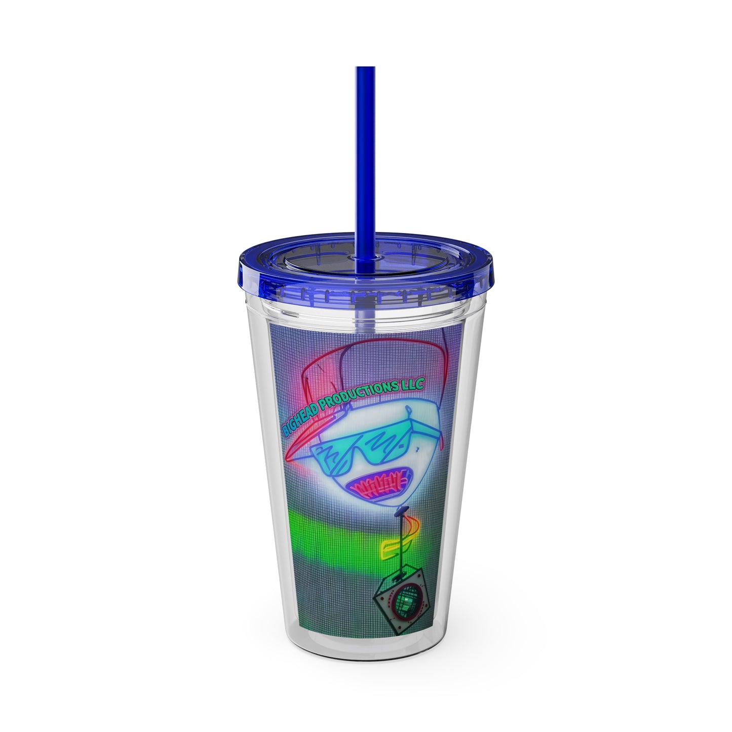 Big Head Sunsplash Tumbler with Straw, 16oz