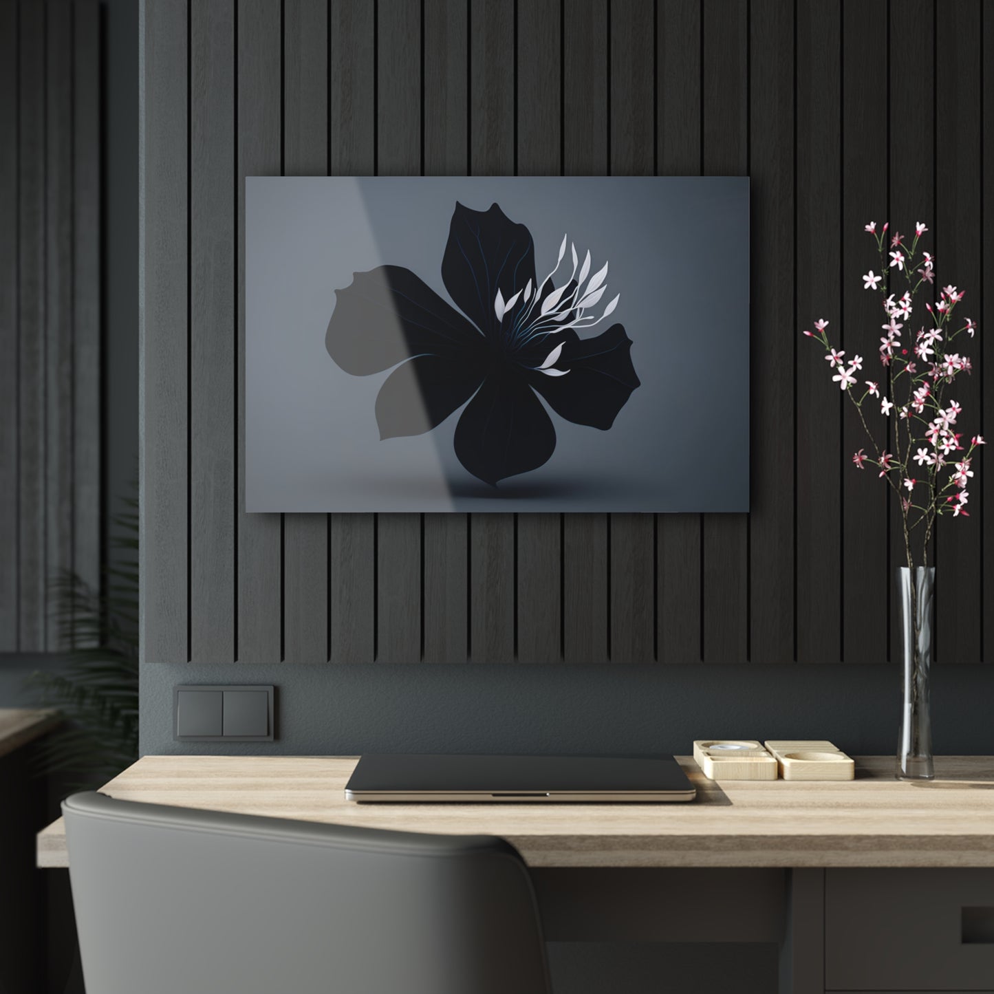 Dark Flower Acrylic Wall art Collection of Wall Art Panels portraying dark flowers with a gothic theme for those dark art lovers 3/6