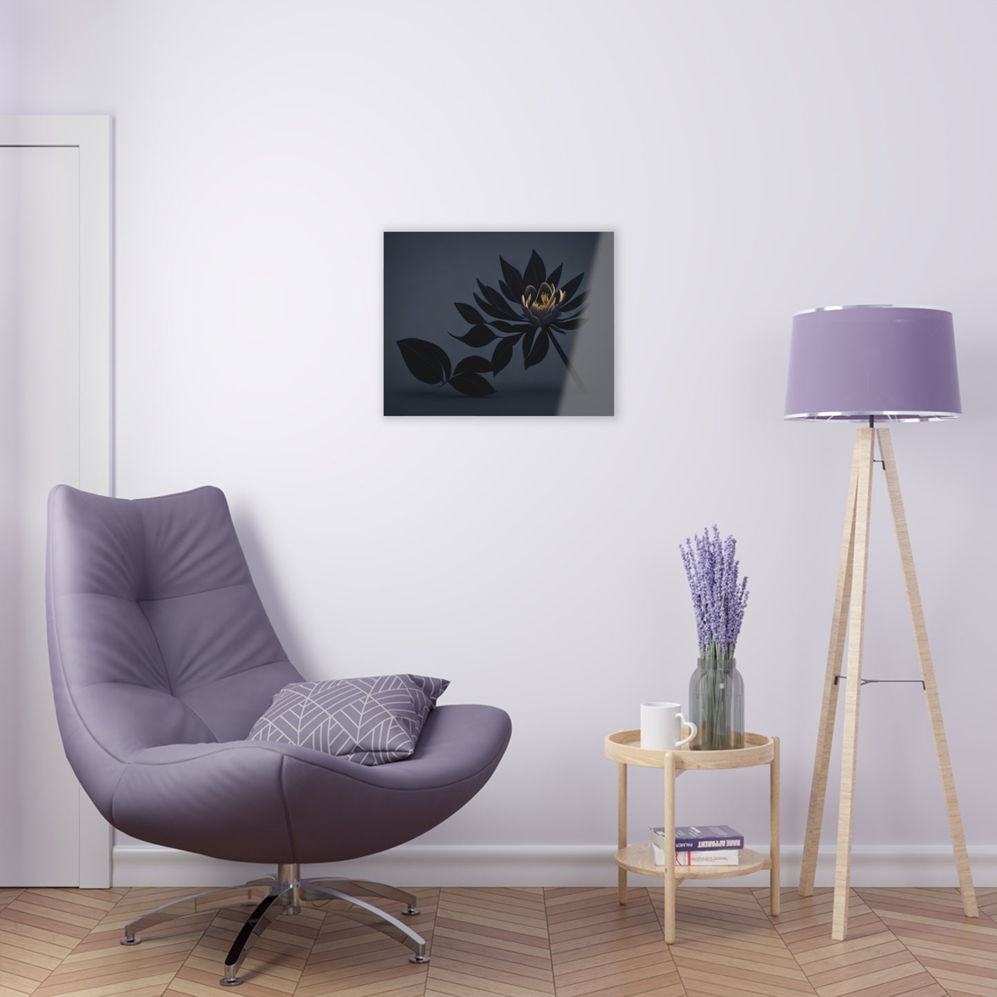 Dark Flower Acrylic Wall art Collection of Wall Art Panels portraying dark flowers with a gothic theme for those dark art lovers 1/6