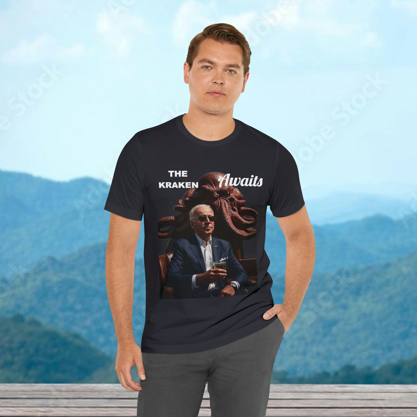 The Kraken Awaits Joe Biden tee shirt Unisex Jersey Short Sleeve Tee Powell release joe biden voter fraud trump t-shirt