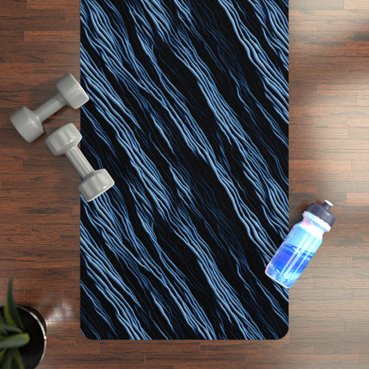 Electric blue Yoga Mat for working out in style with electric blue marble design that looks awesome