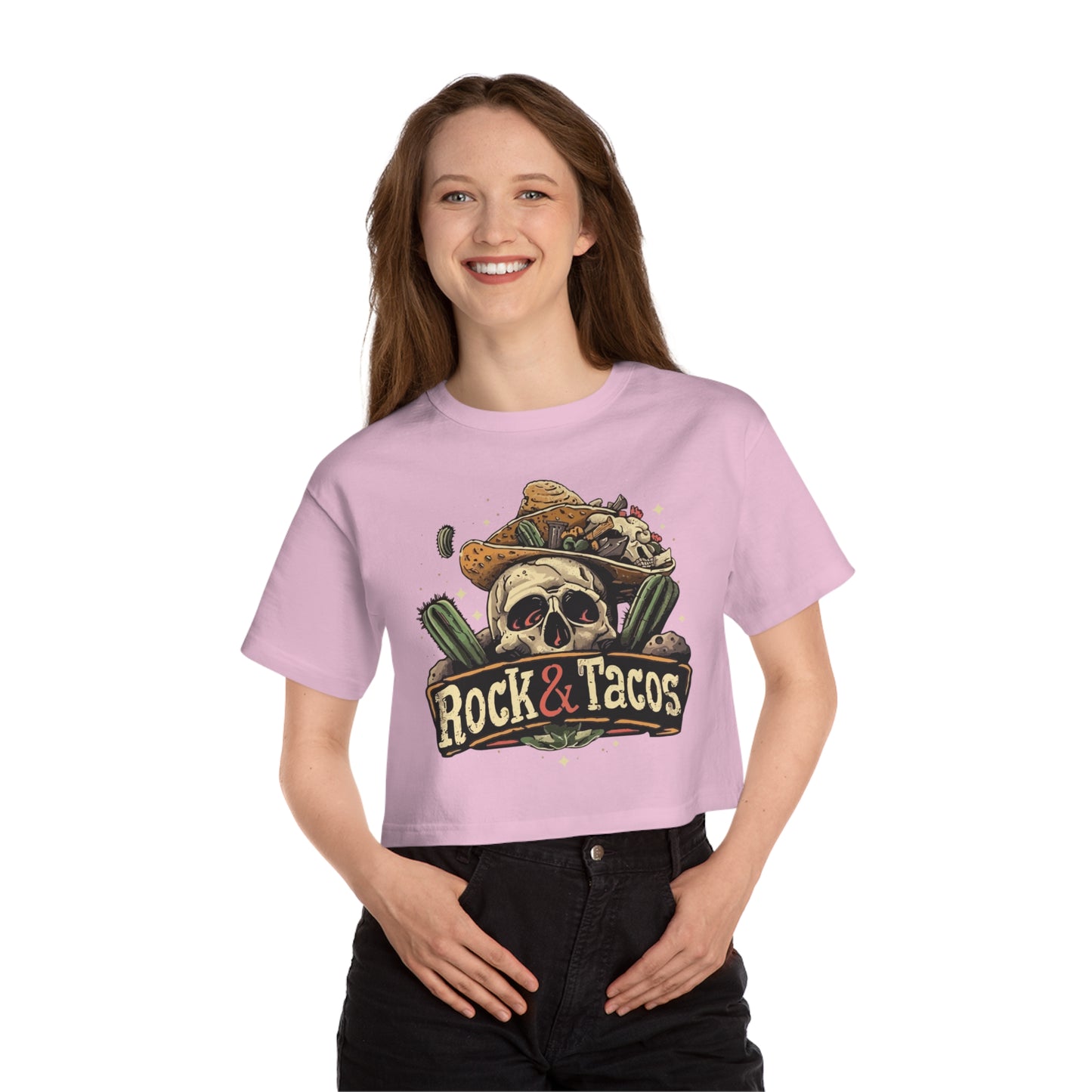 Rock & Taco's by Duane Tyree's Champion Women's Heritage Cropped T-Shirt