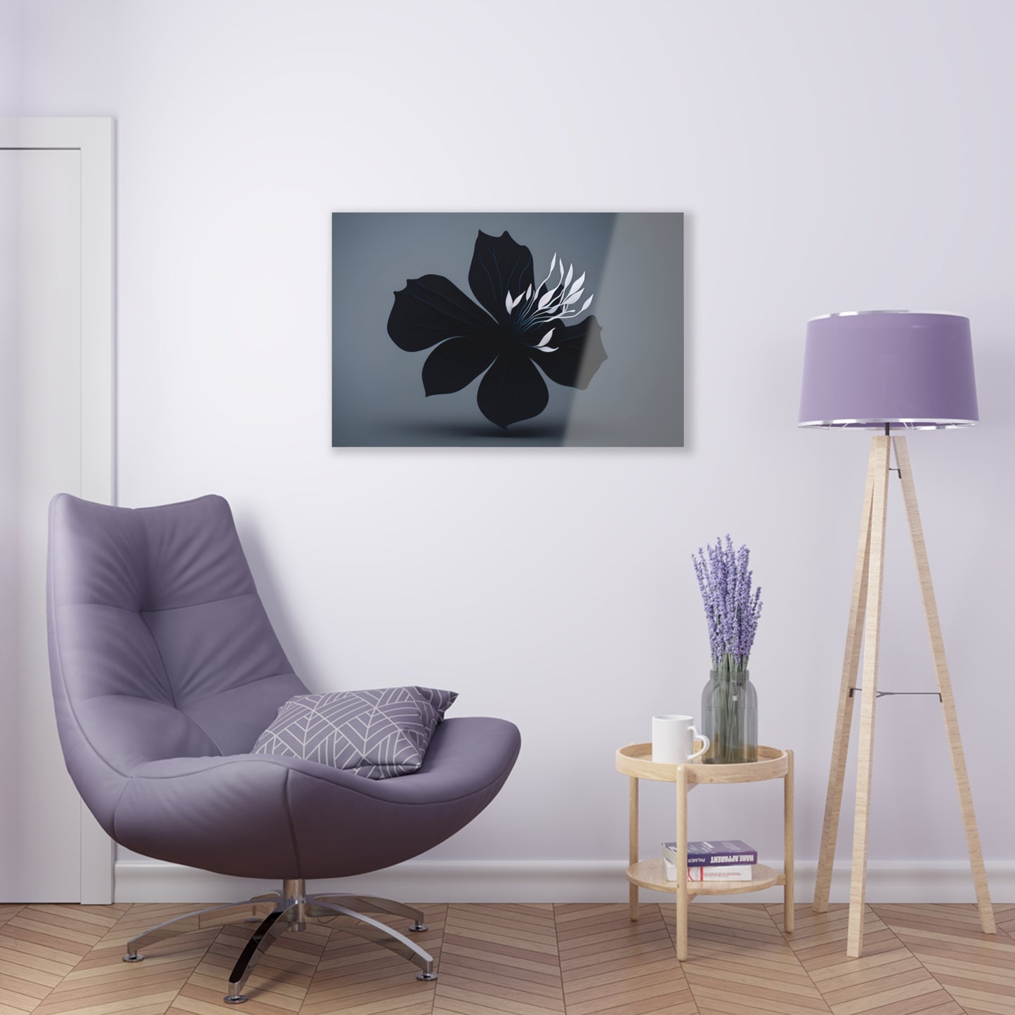 Dark Flower Acrylic Wall art Collection of Wall Art Panels portraying dark flowers with a gothic theme for those dark art lovers 3/6