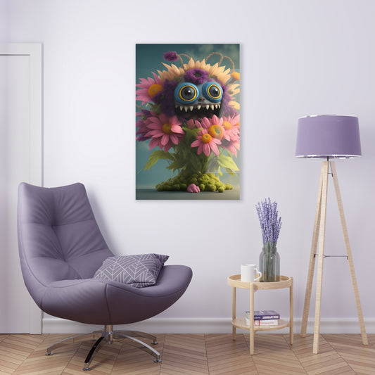 Monster Flower Art Panels for the kids room acrylic wall Art for the playroom or collectable monsters art 2/10