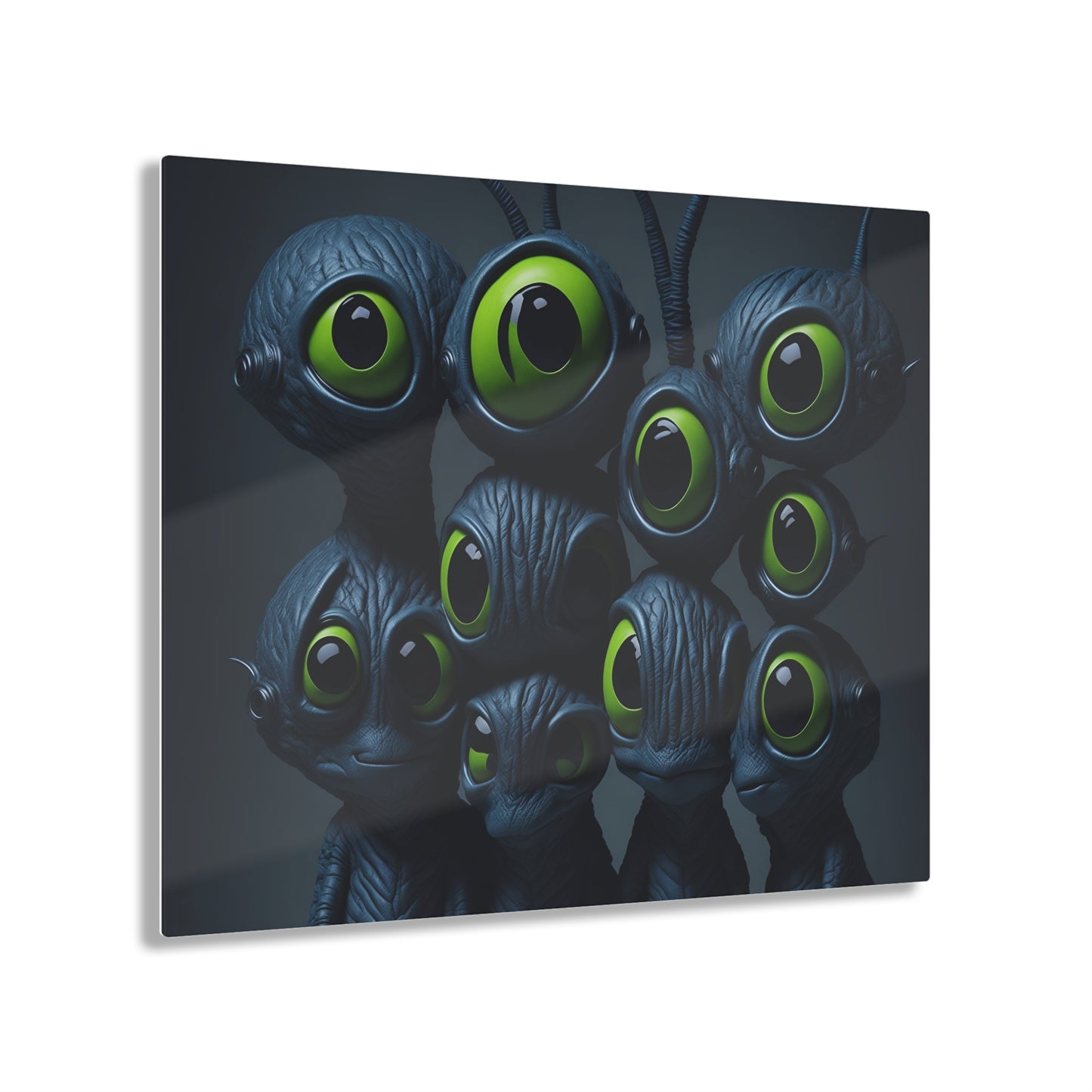 Besties in space Acrylic alien Wall Art Panels for best friends as gifts or for the kids room design v5