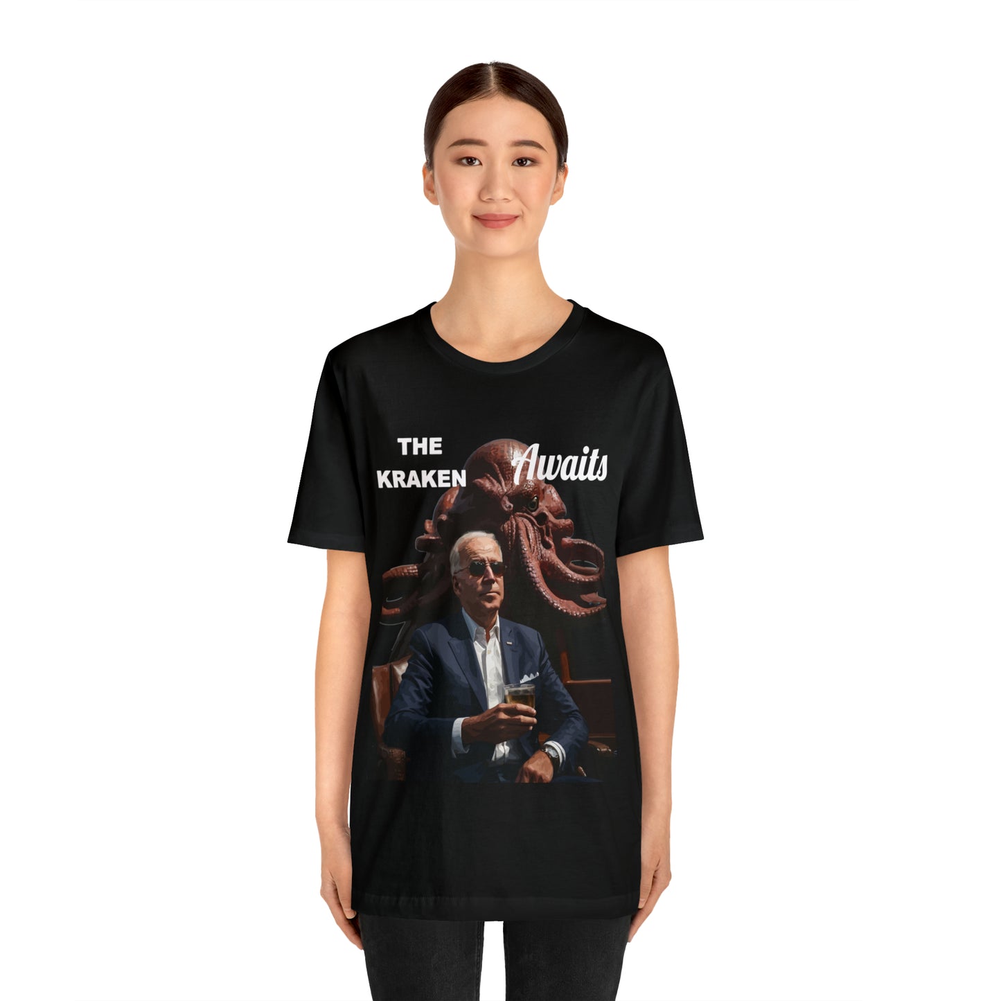 The Kraken Awaits Joe Biden tee shirt Unisex Jersey Short Sleeve Tee Powell release joe biden voter fraud trump t-shirt