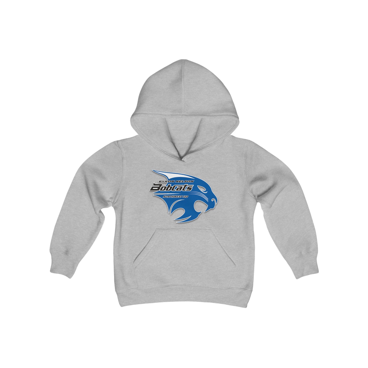 Byron Nelson Bobcats NWISD Youth Heavy Blend Hooded Sweatshirt available in 9 colors