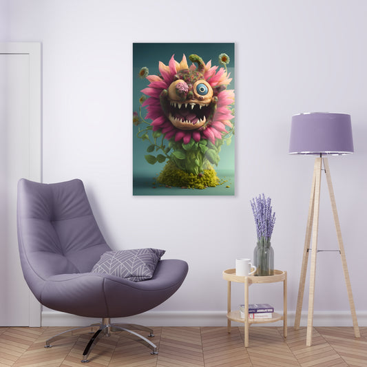 Monster Flower Art Panels for the kids room acrylic wall Art for the playroom or collectable monsters art 7/10