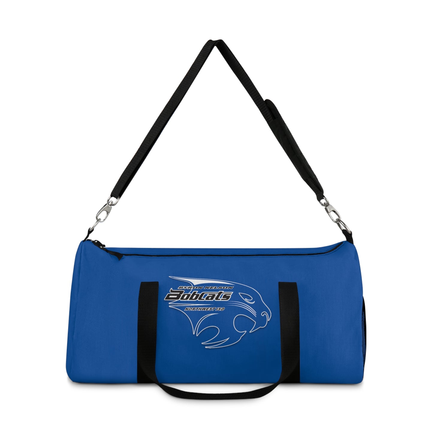 Byron Nelson Bobcats NWISD Duffel Bag available in 2 sizes for showing team spirit on and off of the field.