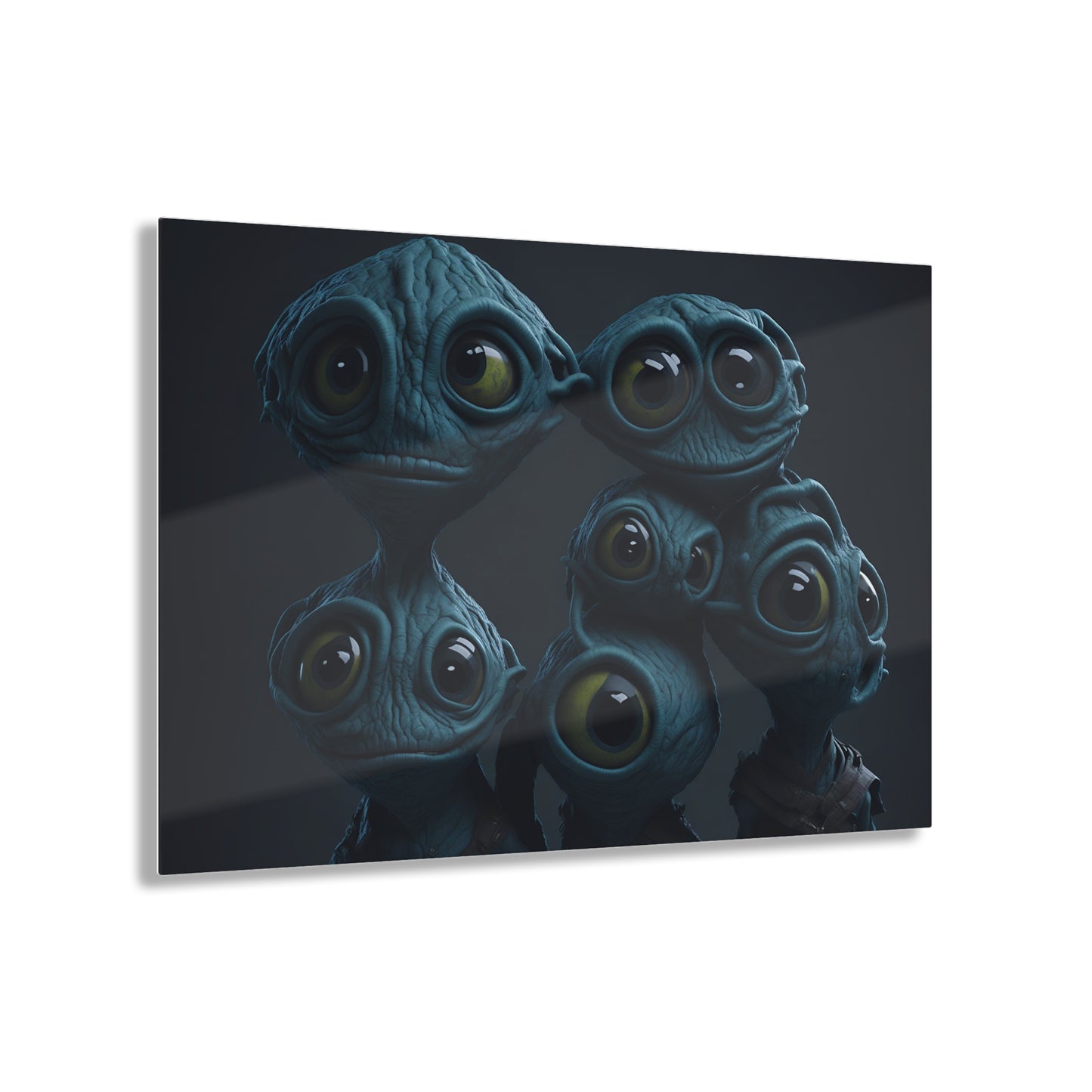 Besties in space Acrylic alien Wall Art Panels for best friends as gifts or for the kids room design v6