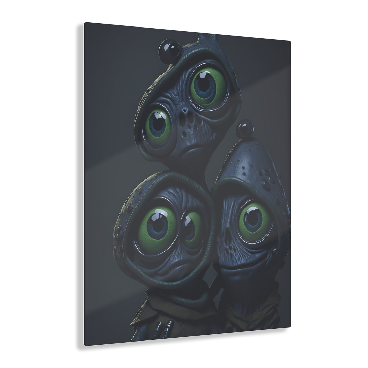 Besties in space Acrylic alien Wall Art Panels for best friends as gifts or for the kids room design v4