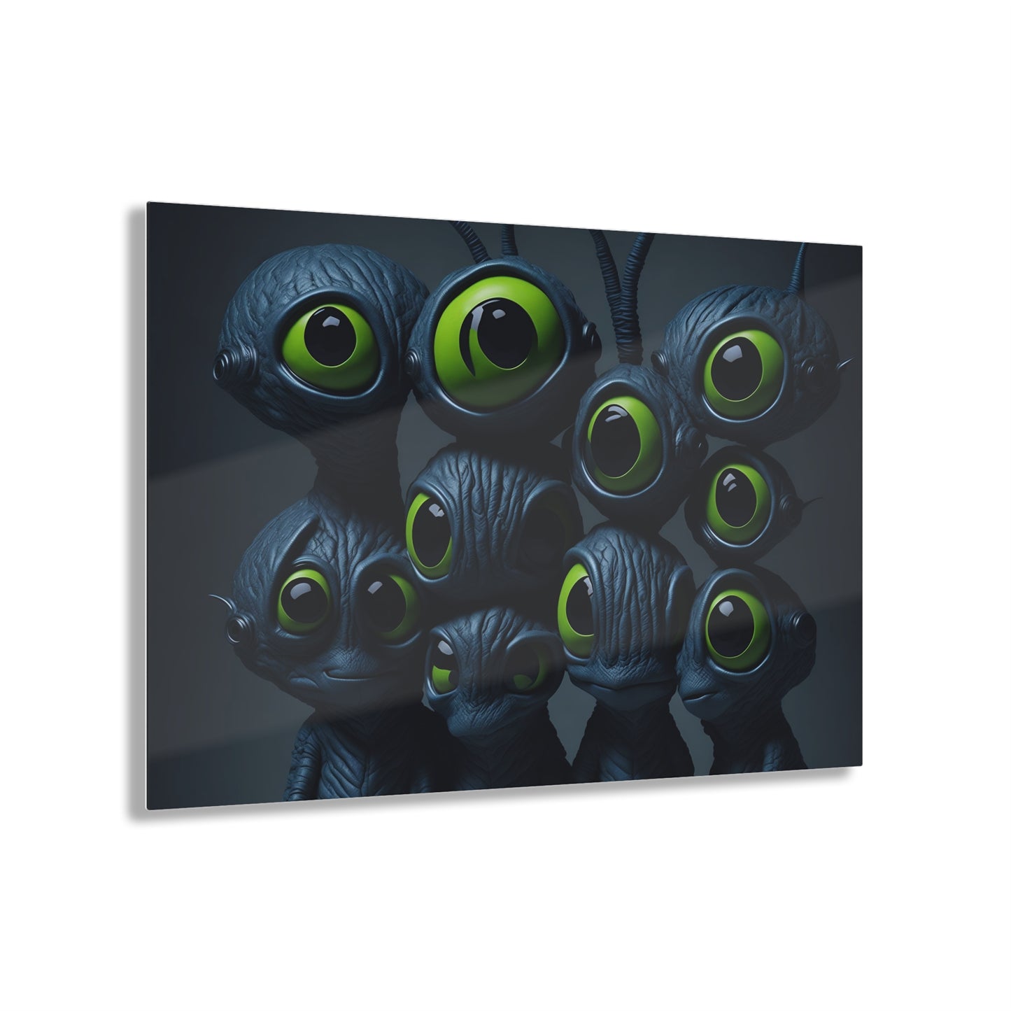 Besties in space Acrylic alien Wall Art Panels for best friends as gifts or for the kids room design v5