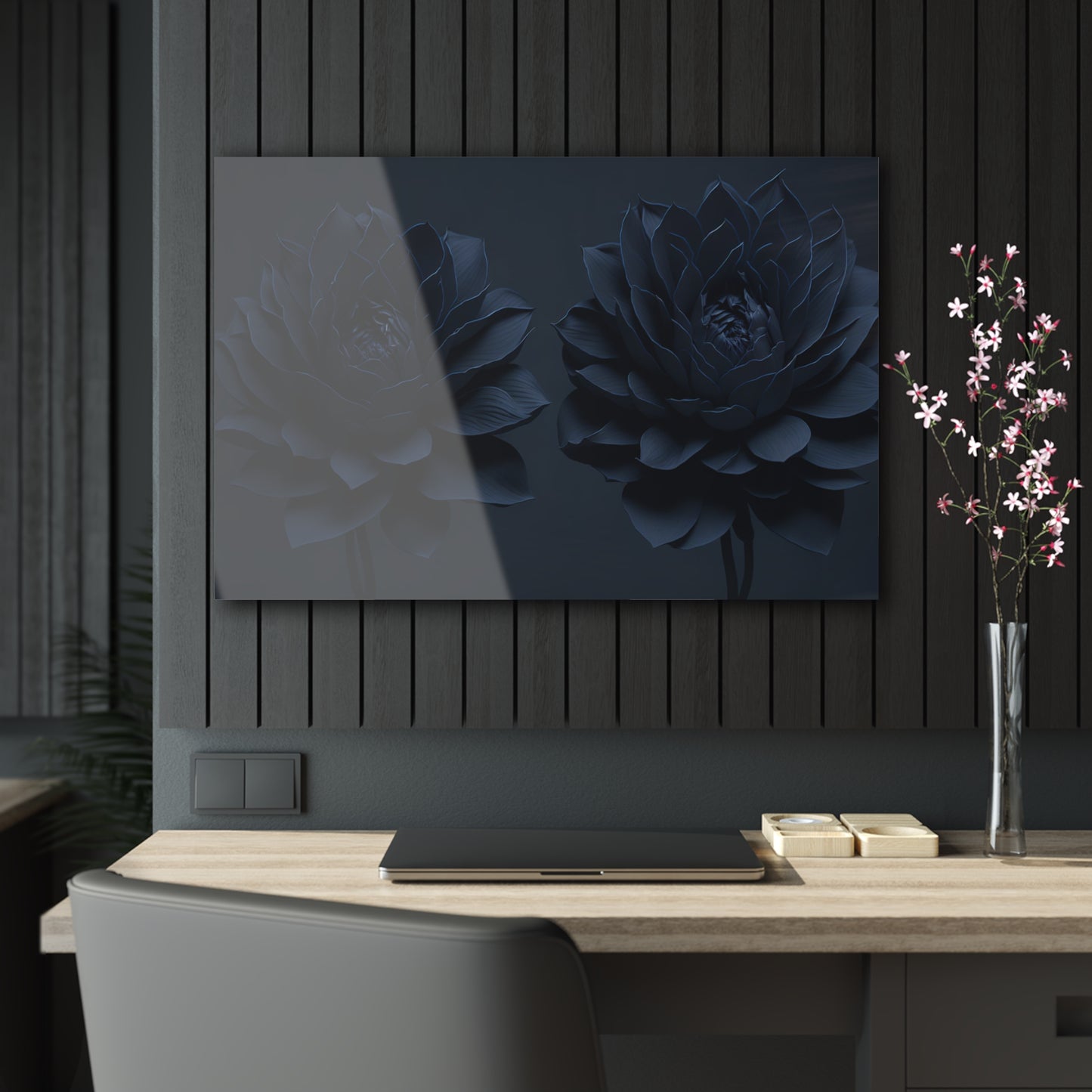 Darkest Flower Acrylic Wall art Collection of Wall Art Panels portraying dark flowers with a gothic theme for those dark art lovers 3/6