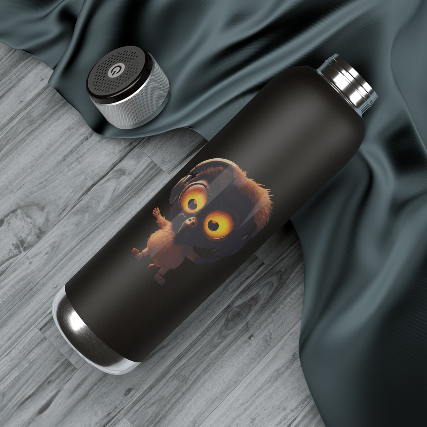 Bird Bluetooth Water Bottle 22oz bird with headphones built in bluetooth speaker copper vacuum infused cold drinks with LCD lights