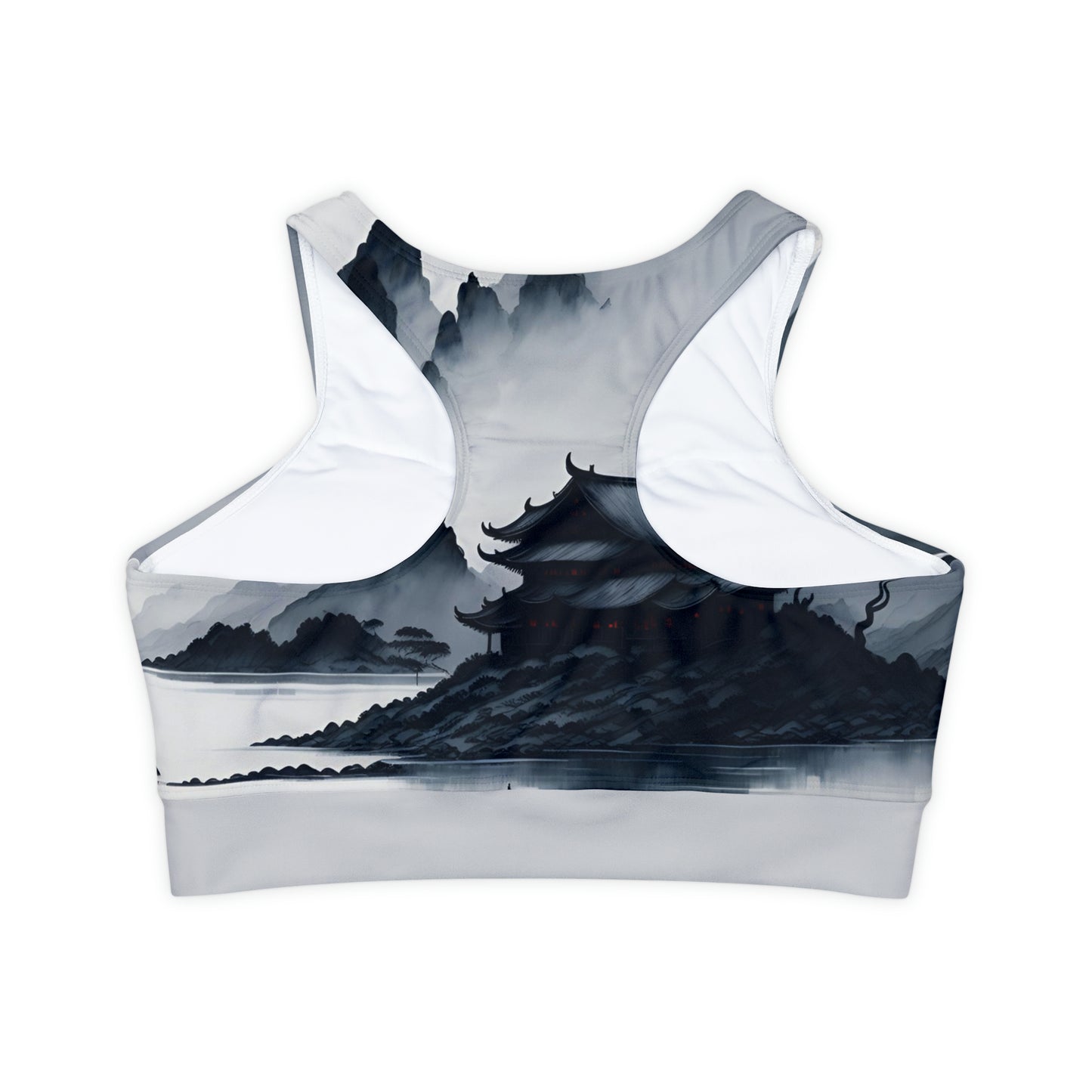 Chinese ink sports bra with Fully Lined Padded Sports Bra for working out and yoga in style