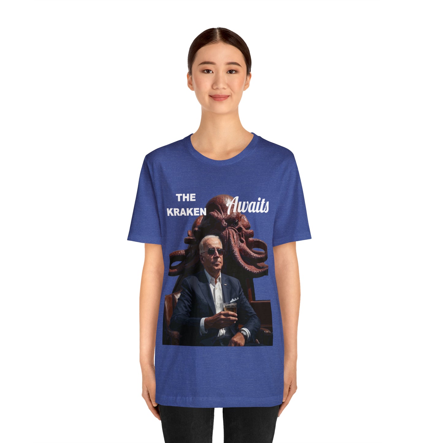 The Kraken Awaits Joe Biden tee shirt Unisex Jersey Short Sleeve Tee Powell release joe biden voter fraud trump t-shirt