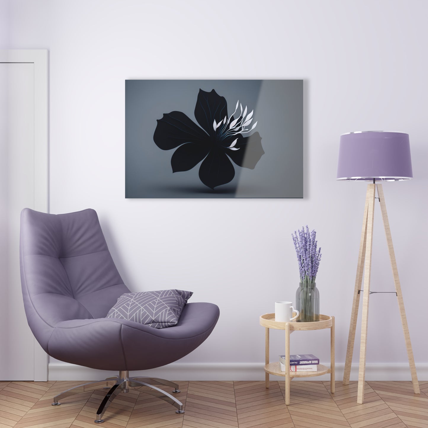 Dark Flower Acrylic Wall art Collection of Wall Art Panels portraying dark flowers with a gothic theme for those dark art lovers 3/6