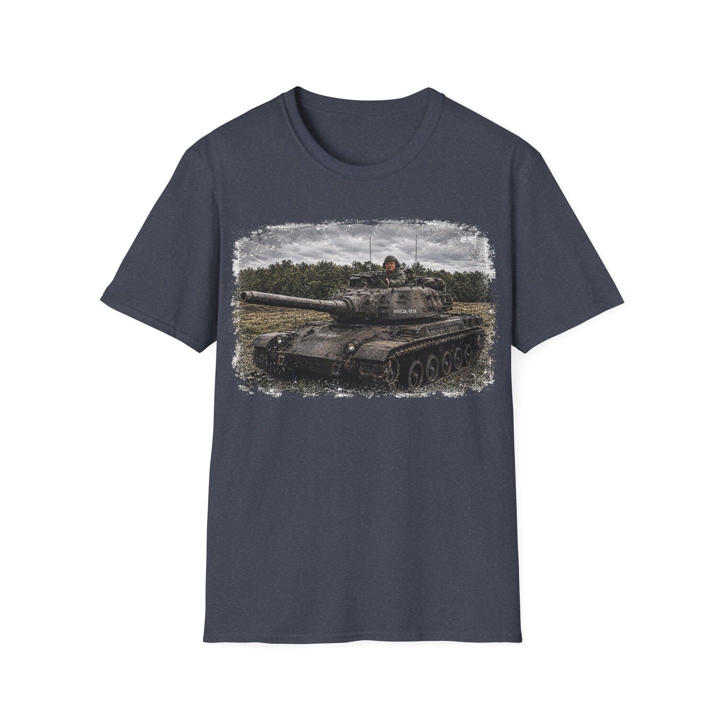 Tank Illustration T-Shirt — Vintage Battle Tank Graphic Tee for Military Enthusiasts