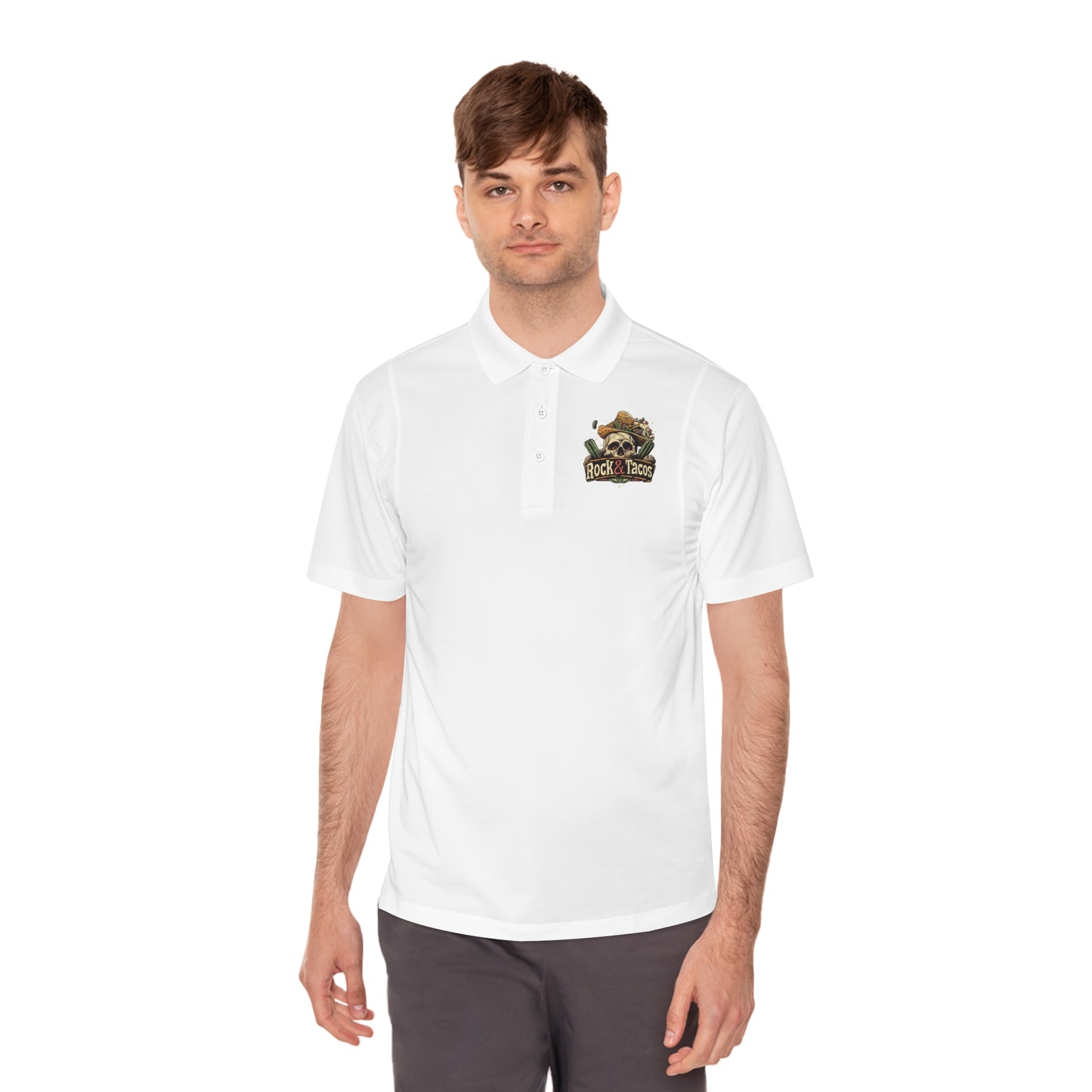 Rock & Taco's by Duane Tyree Men's Sport Polo Shirt