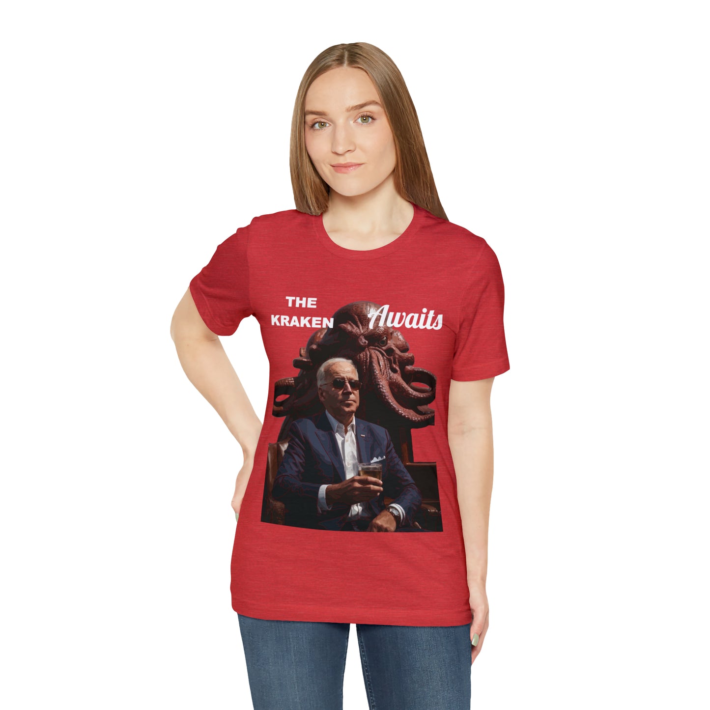 The Kraken Awaits Joe Biden tee shirt Unisex Jersey Short Sleeve Tee Powell release joe biden voter fraud trump t-shirt