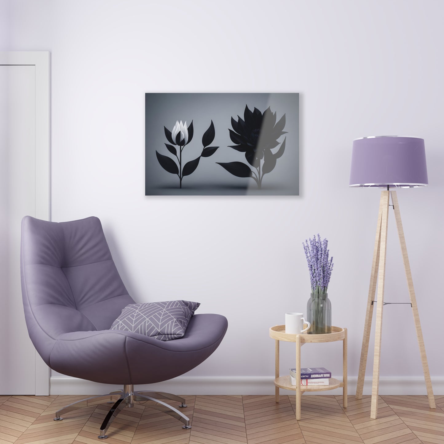 Dark Flower Acrylic Wall art Collection of Wall Art Panels portraying dark flowers with a gothic theme for those dark art lovers 6/6