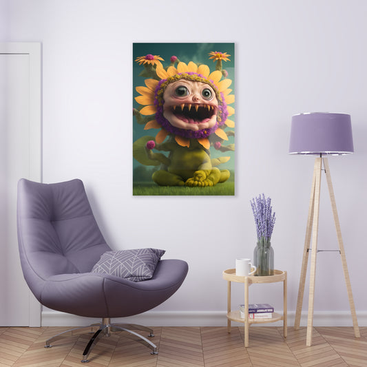 Monster Flower Art Panels for the kids room acrylic wall Art for the playroom or collectable monsters art 6/10