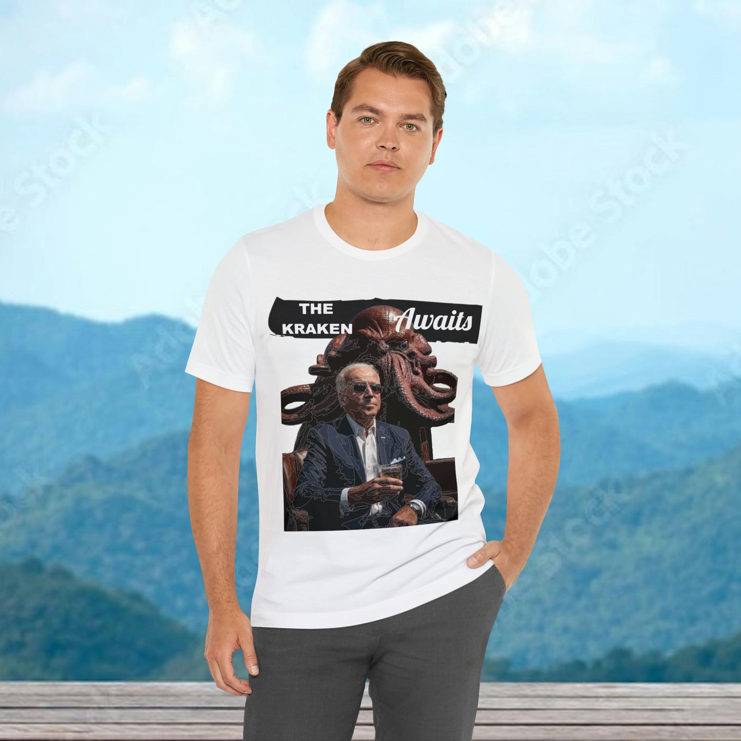 The Kraken Awaits Joe Biden tee shirt Unisex Jersey Short Sleeve Tee Powell release joe biden voter fraud trump t-shirt