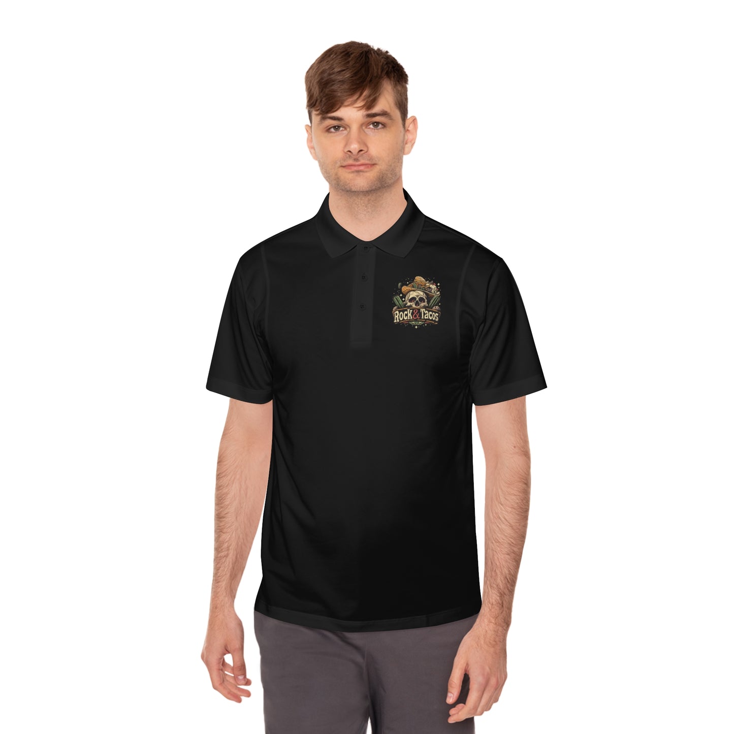 Rock & Taco's by Duane Tyree Men's Sport Polo Shirt