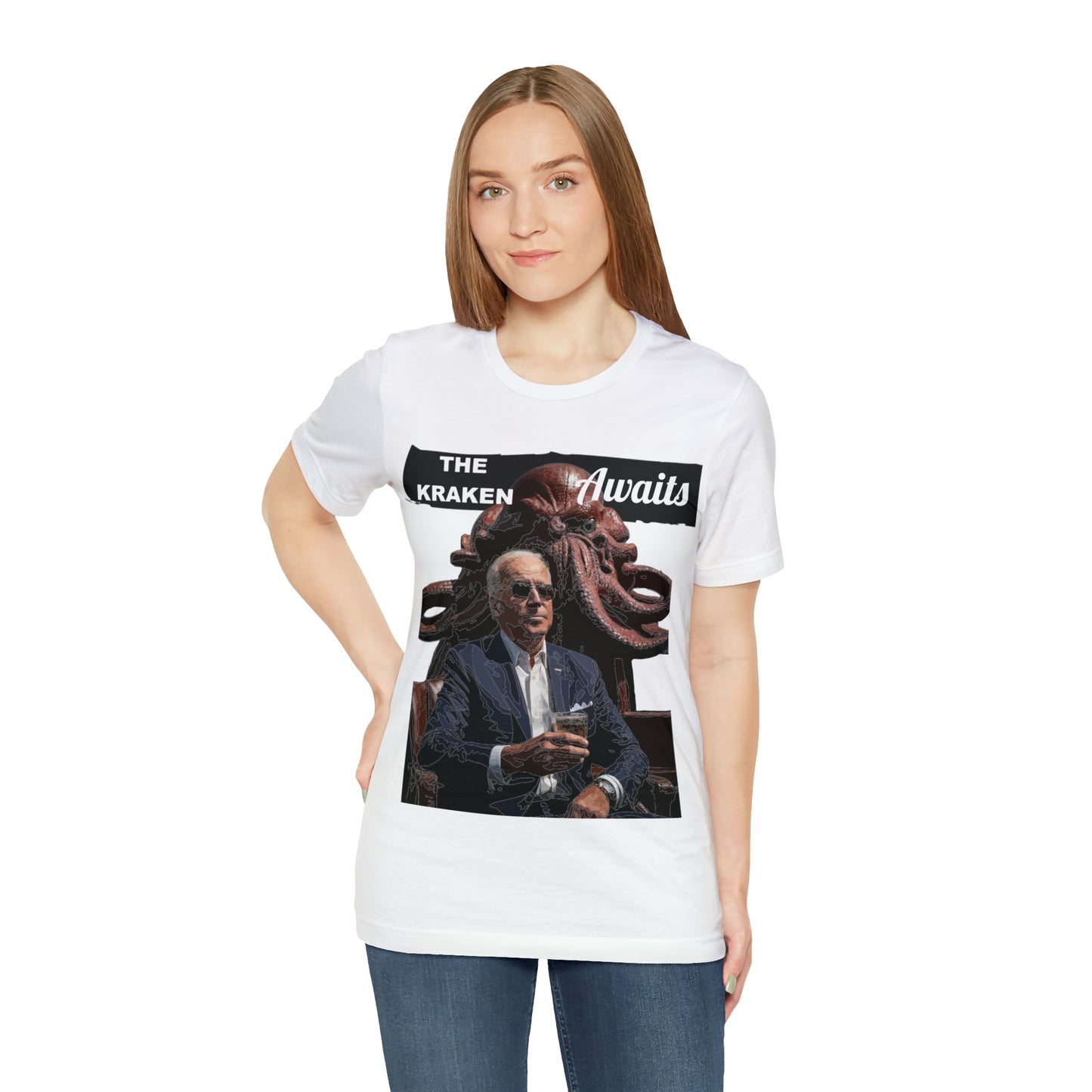 The Kraken Awaits Joe Biden tee shirt Unisex Jersey Short Sleeve Tee Powell release joe biden voter fraud trump t-shirt