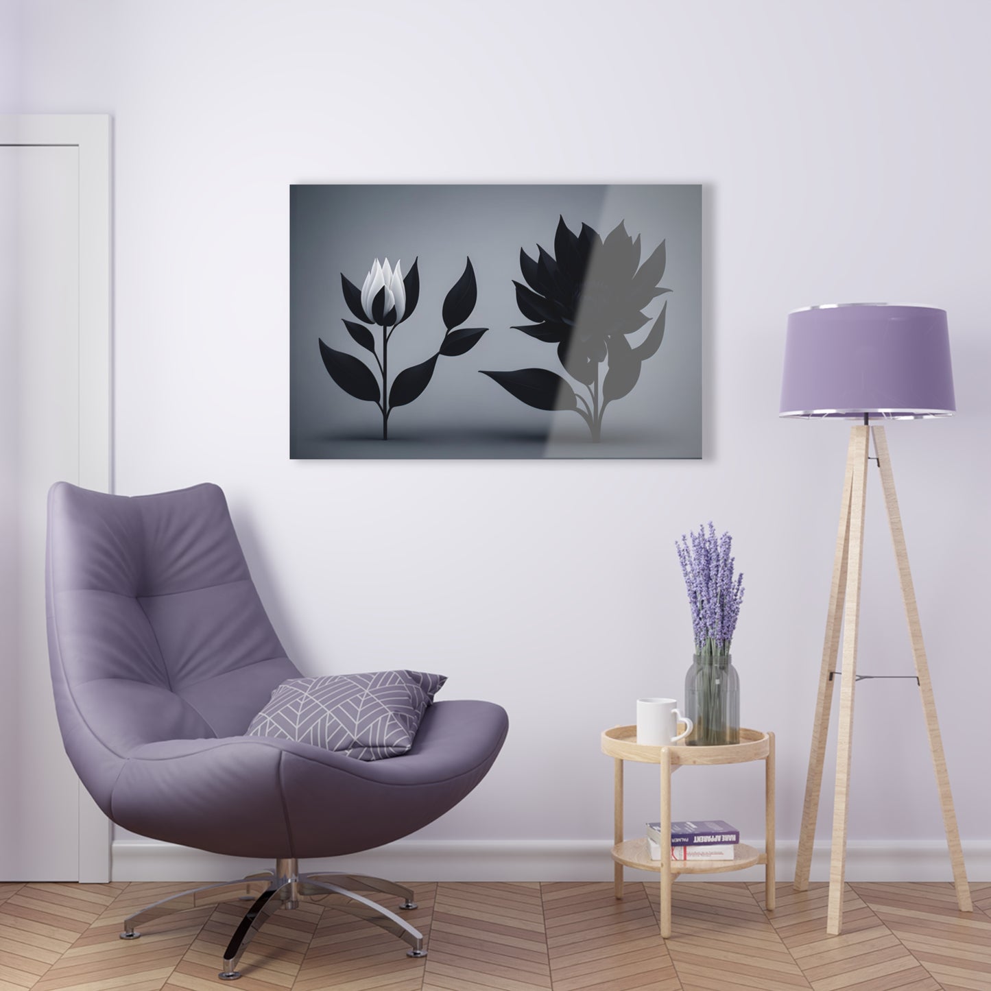 Dark Flower Acrylic Wall art Collection of Wall Art Panels portraying dark flowers with a gothic theme for those dark art lovers 6/6