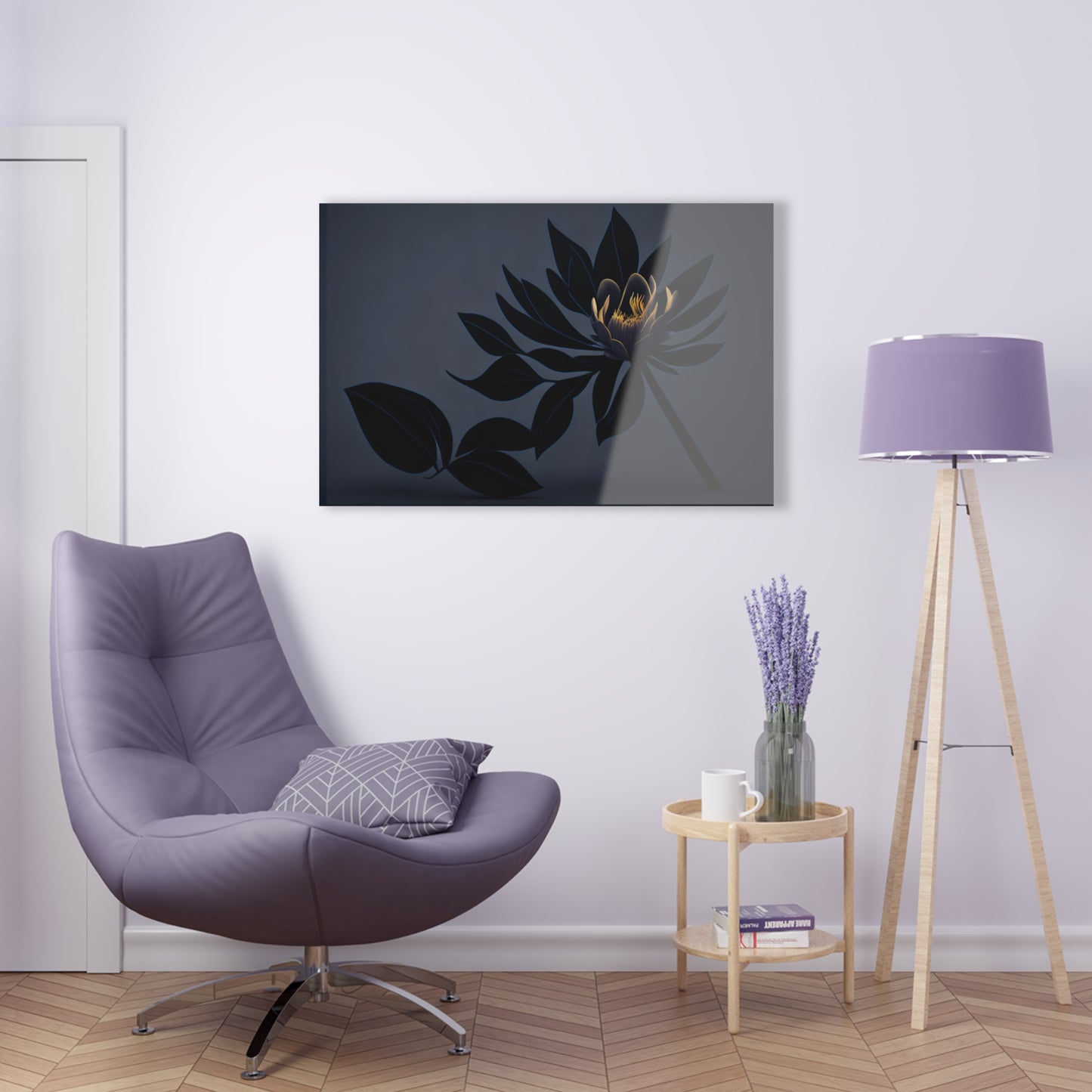 Dark Flower Acrylic Wall art Collection of Wall Art Panels portraying dark flowers with a gothic theme for those dark art lovers 1/6