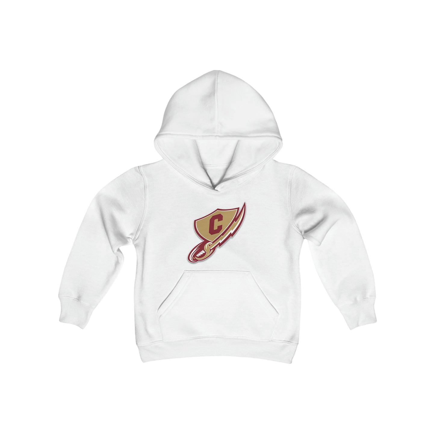 Keller High School Central Chargers Youth Heavy Blend Hooded Sweatshirt available in 6 colors