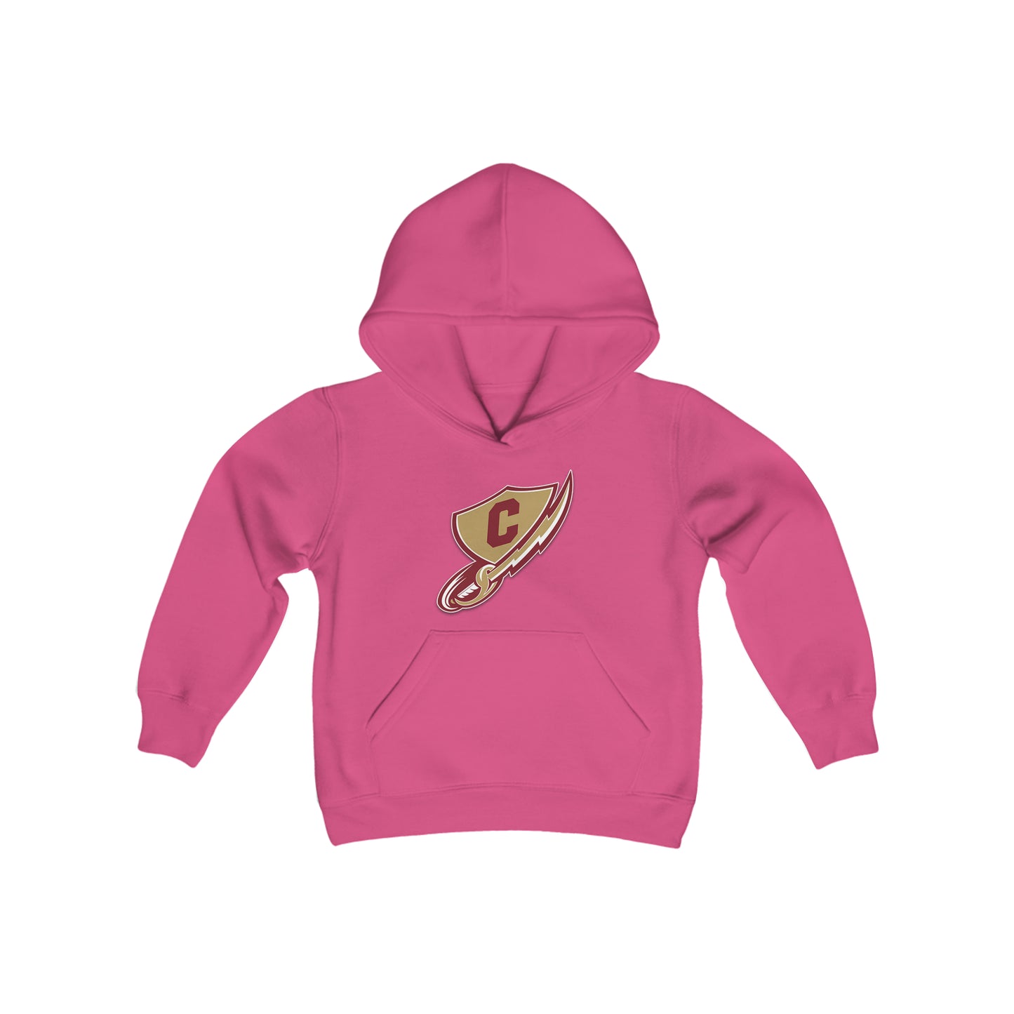 Keller High School Central Chargers Youth Heavy Blend Hooded Sweatshirt available in 6 colors