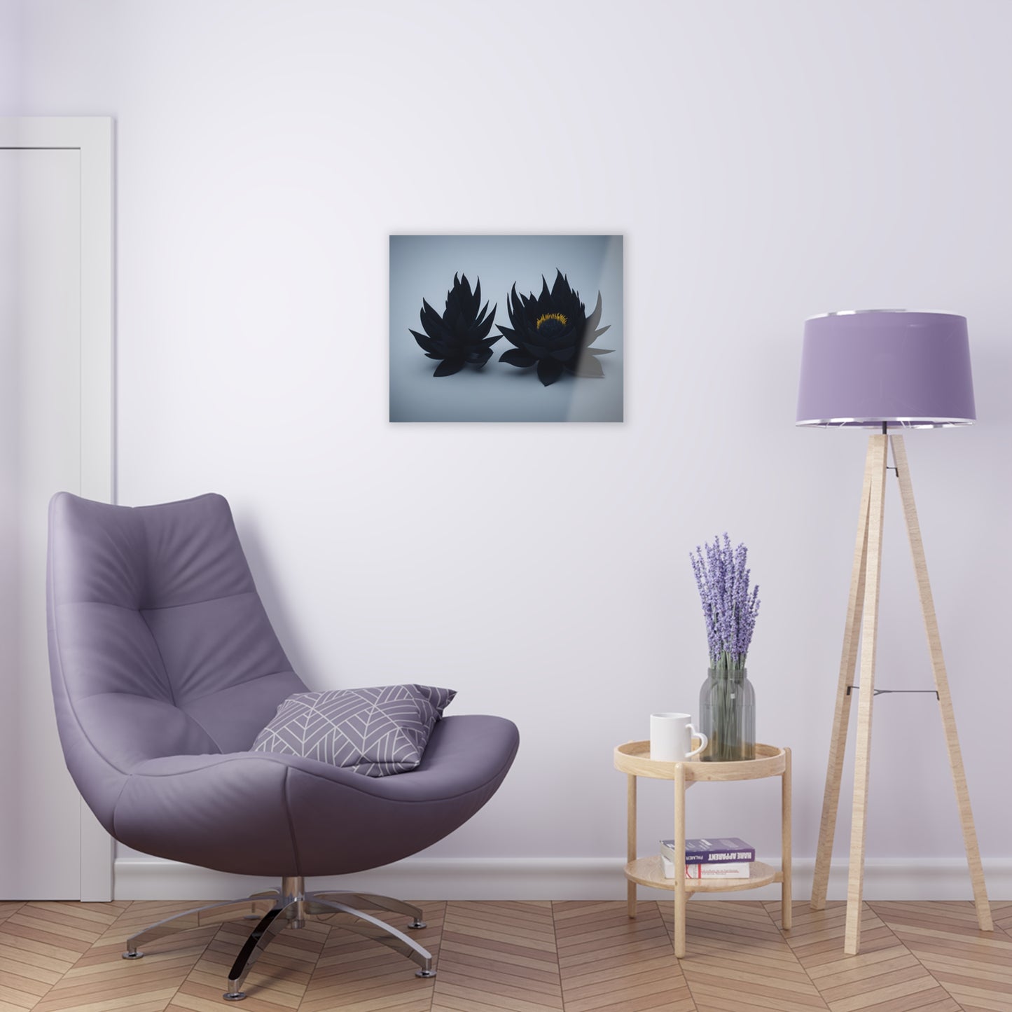 Dark Flower Acrylic Wall art Collection of Wall Art Panels portraying dark flowers with a gothic theme for those dark art lovers 5/6