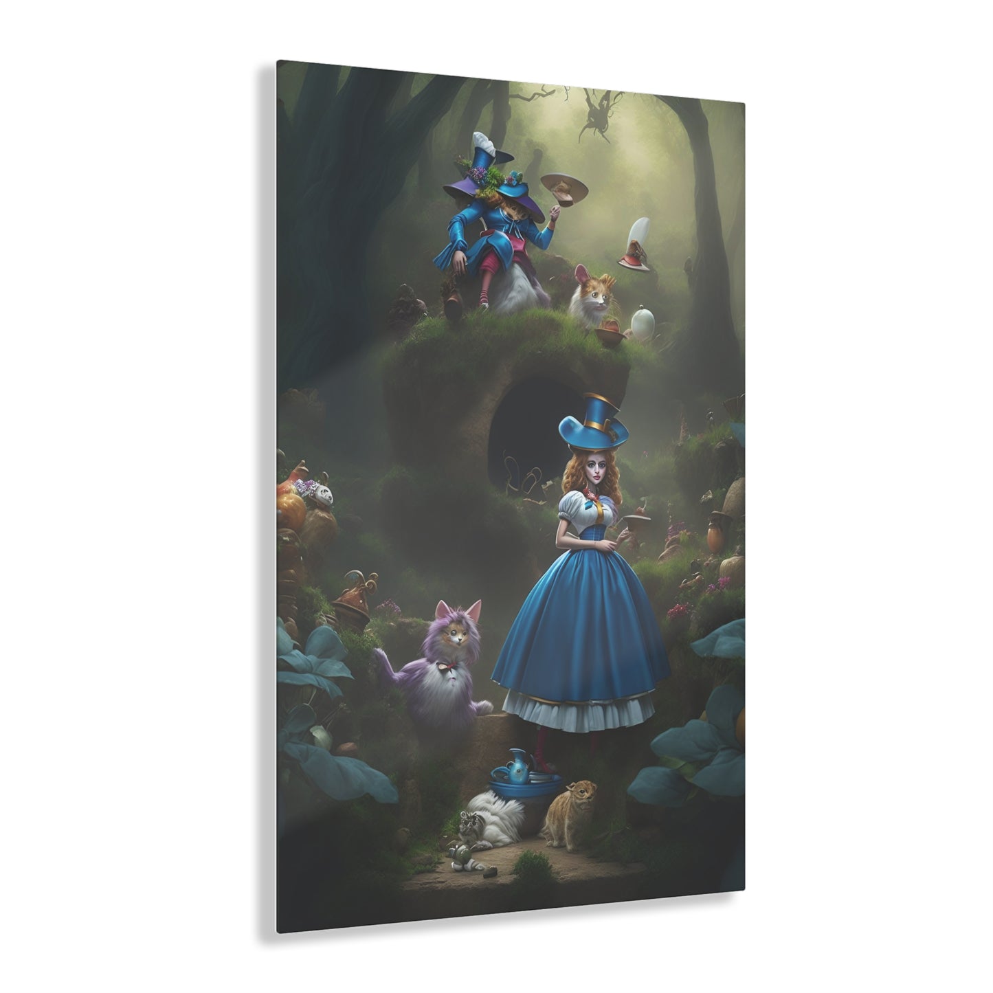 Alice in Wonderland Acrylic Wall Art Panels for the nursery or kids room home decor playroom art toyroom kids bathroom classroom fun art 6/8