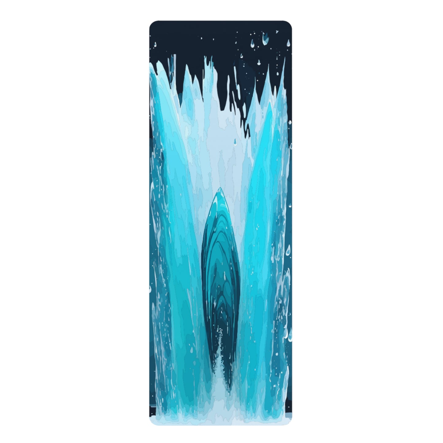 Arctic Ice design Rubber Yoga Mat for working out in style with artic ice design