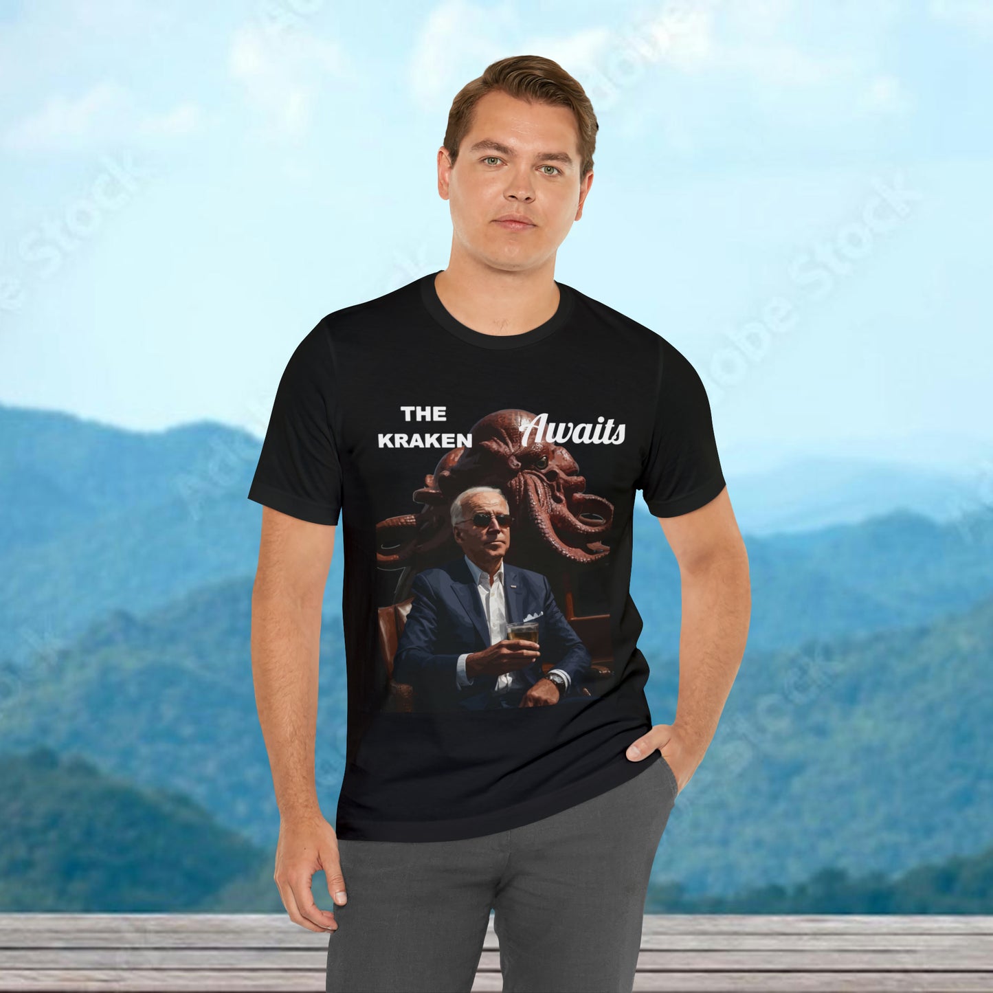 The Kraken Awaits Joe Biden tee shirt Unisex Jersey Short Sleeve Tee Powell release joe biden voter fraud trump t-shirt