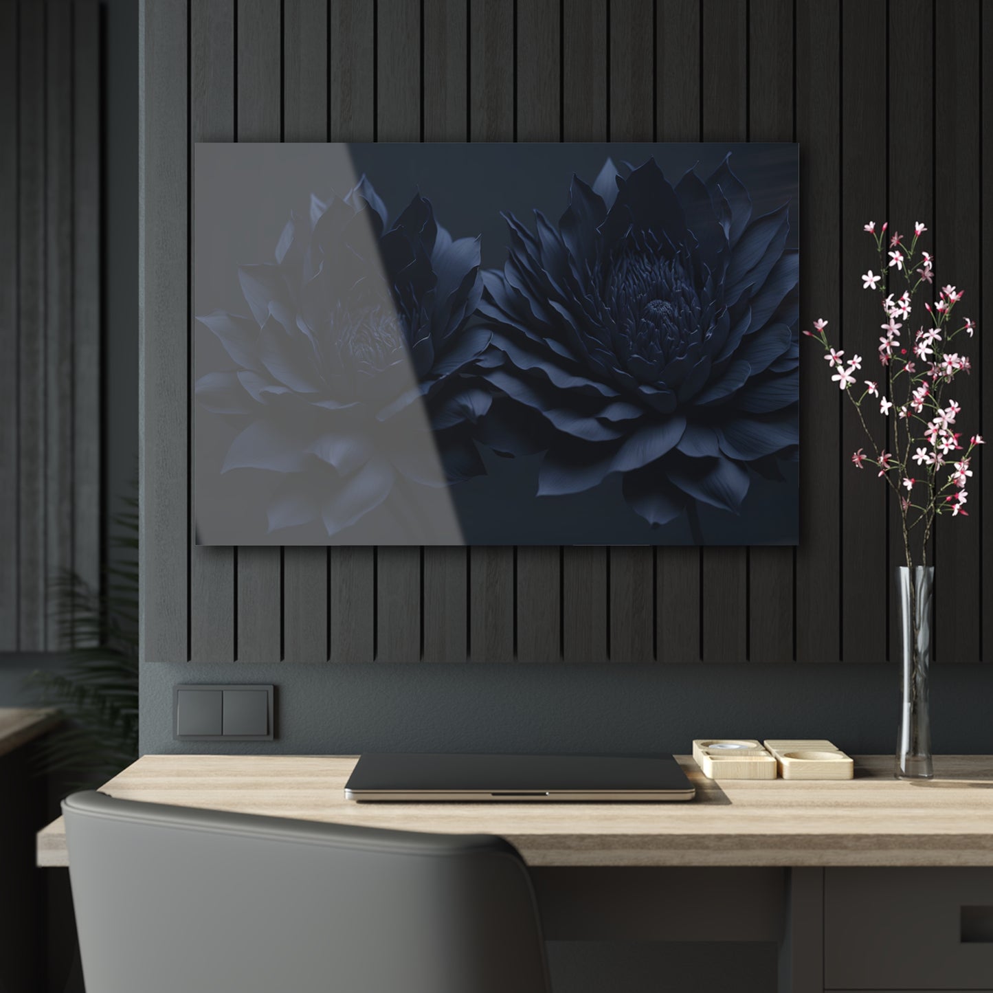 Darkest Flower Acrylic Wall art Collection of Wall Art Panels portraying dark flowers with a gothic theme for those dark art lovers 4/6