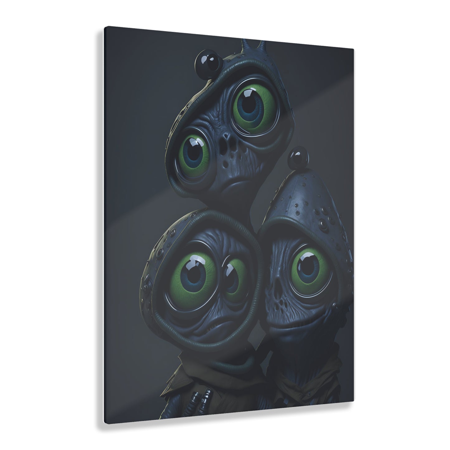 Besties in space Acrylic alien Wall Art Panels for best friends as gifts or for the kids room design v4