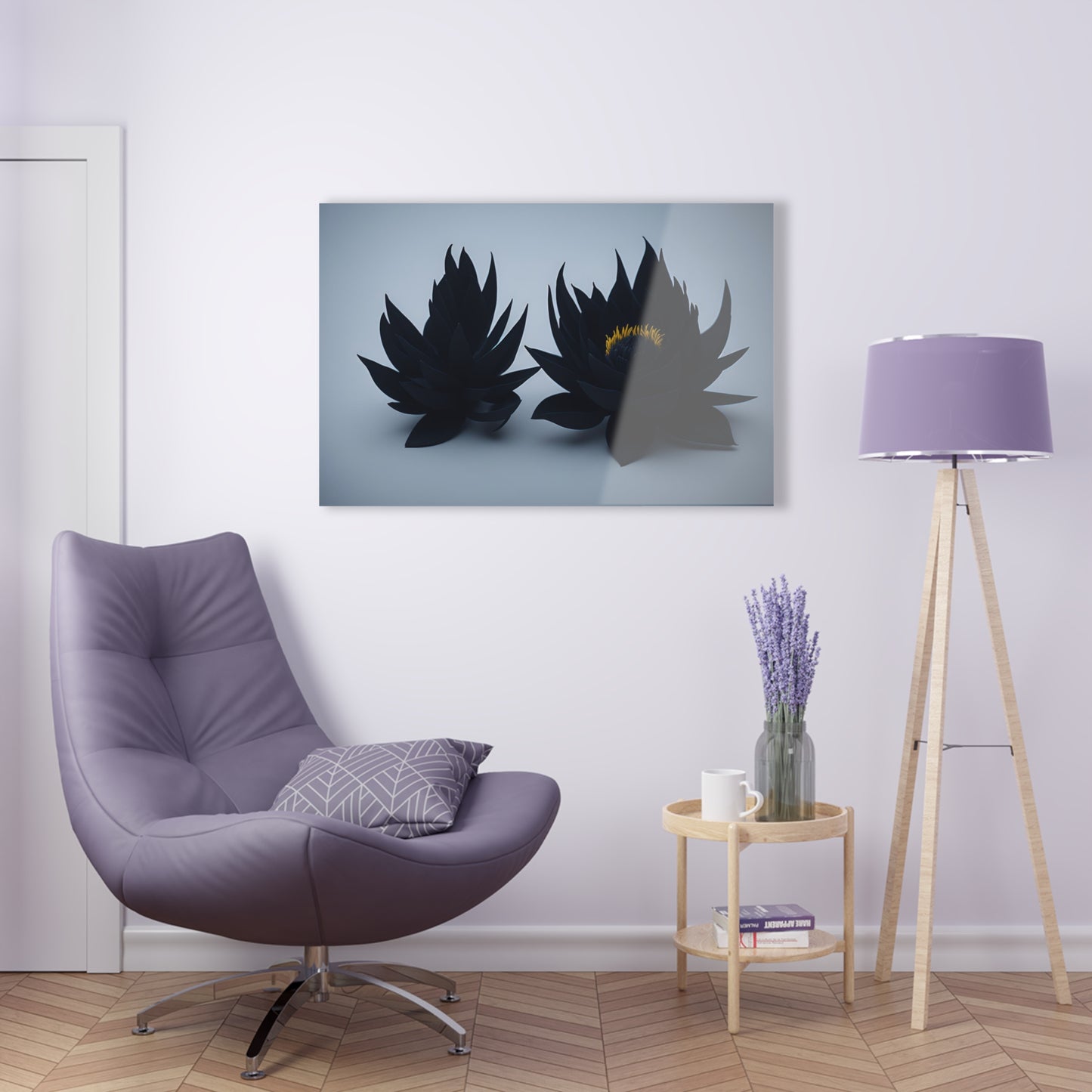 Dark Flower Acrylic Wall art Collection of Wall Art Panels portraying dark flowers with a gothic theme for those dark art lovers 5/6