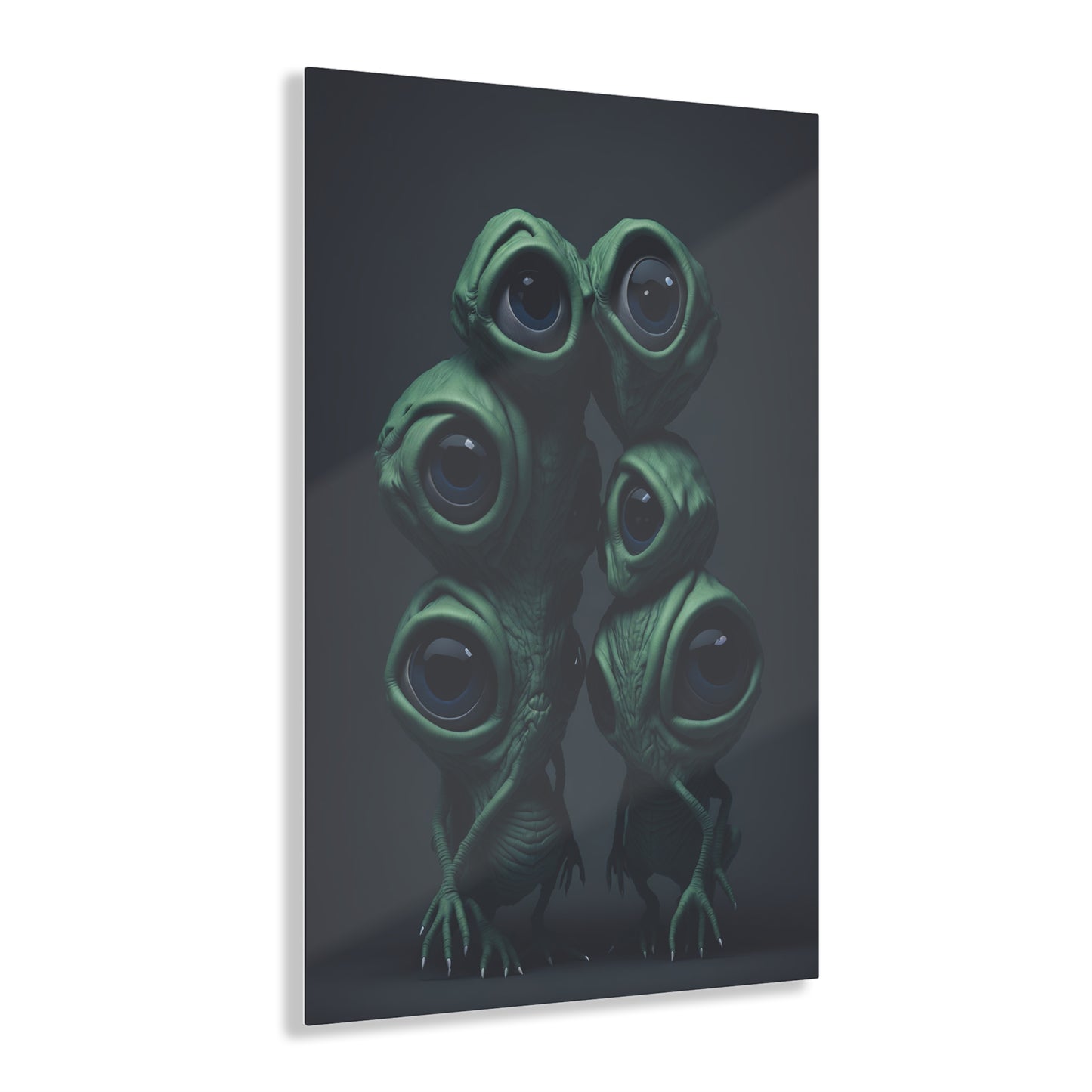 Besties in space Acrylic alien Wall Art Panels for best friends as gifts or for the kids room design v2