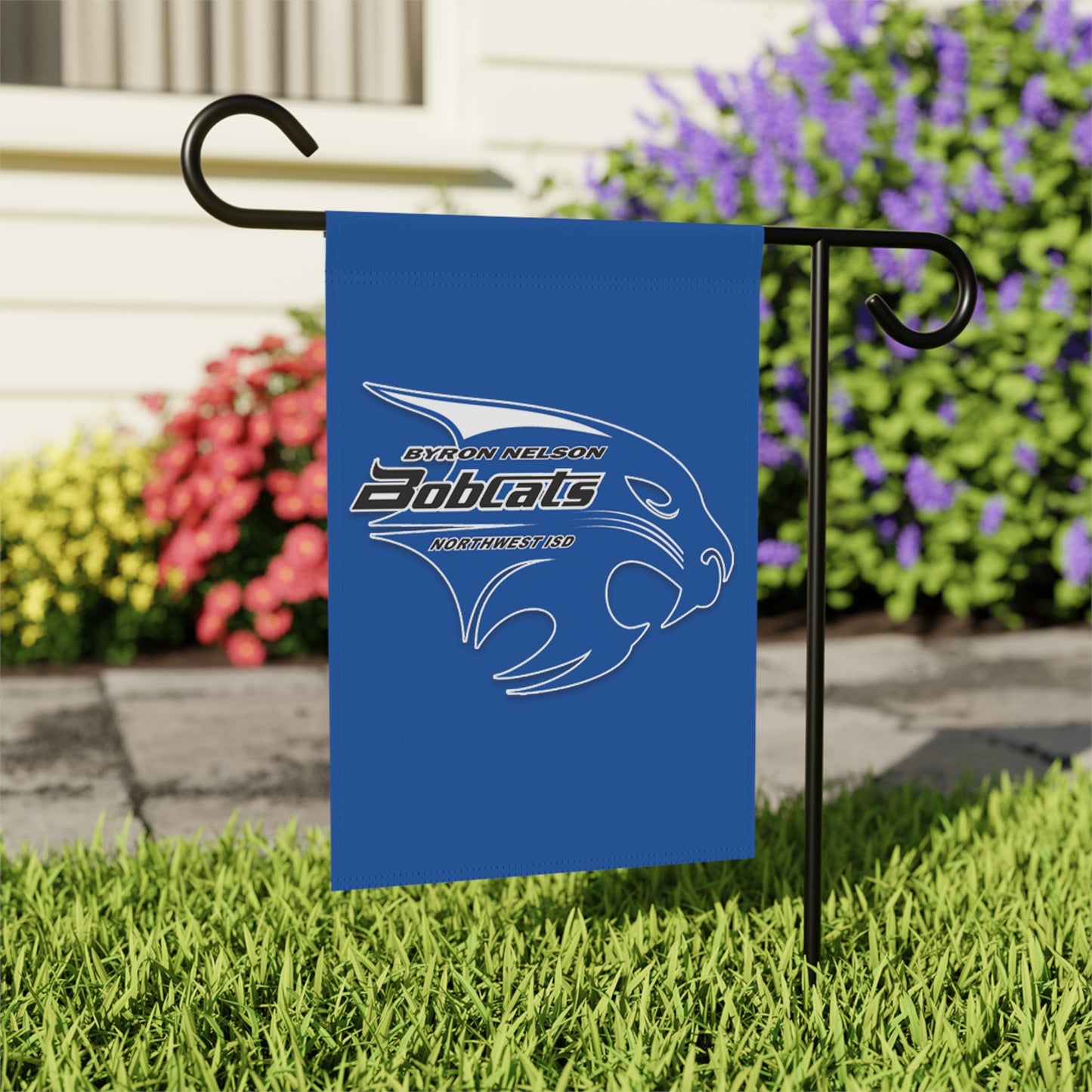 Byron Nelson Bobcats NWISD Flag or Banner two options to show your Keller Charger team spirit available in 2 sizes.