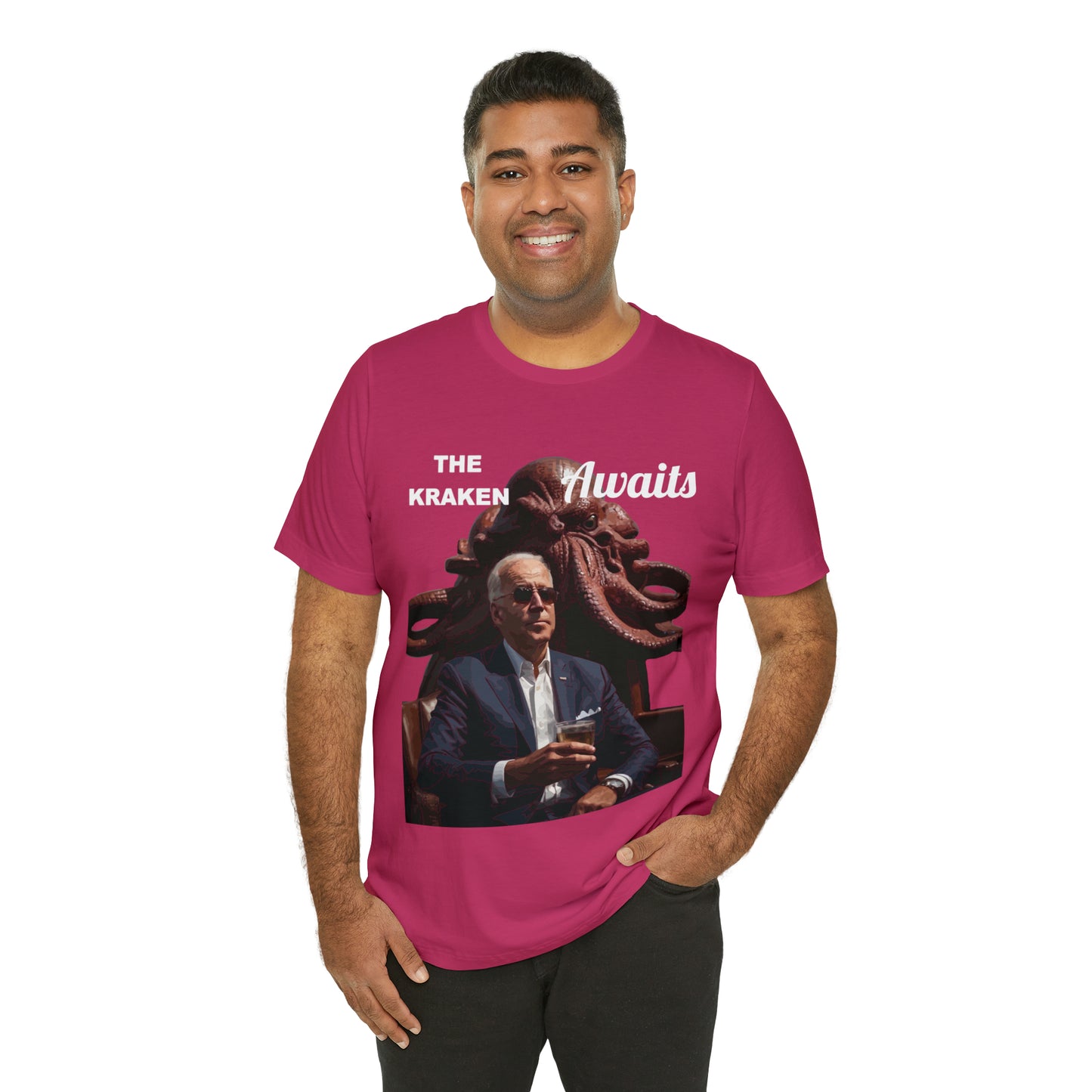 The Kraken Awaits Joe Biden tee shirt Unisex Jersey Short Sleeve Tee Powell release joe biden voter fraud trump t-shirt