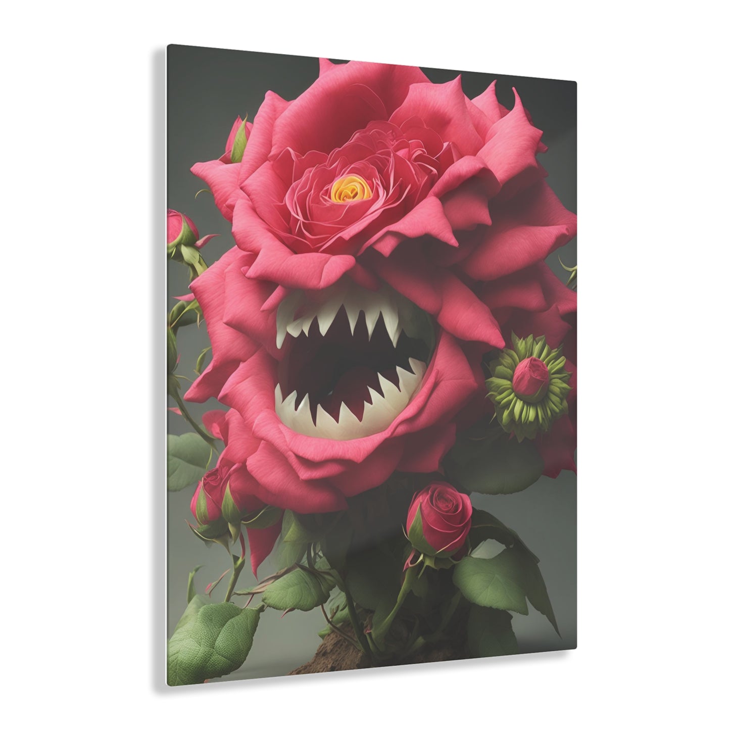 Monster Flower Art Panels for the kids room acrylic wall Art for the playroom or collectable monsters art 9/10