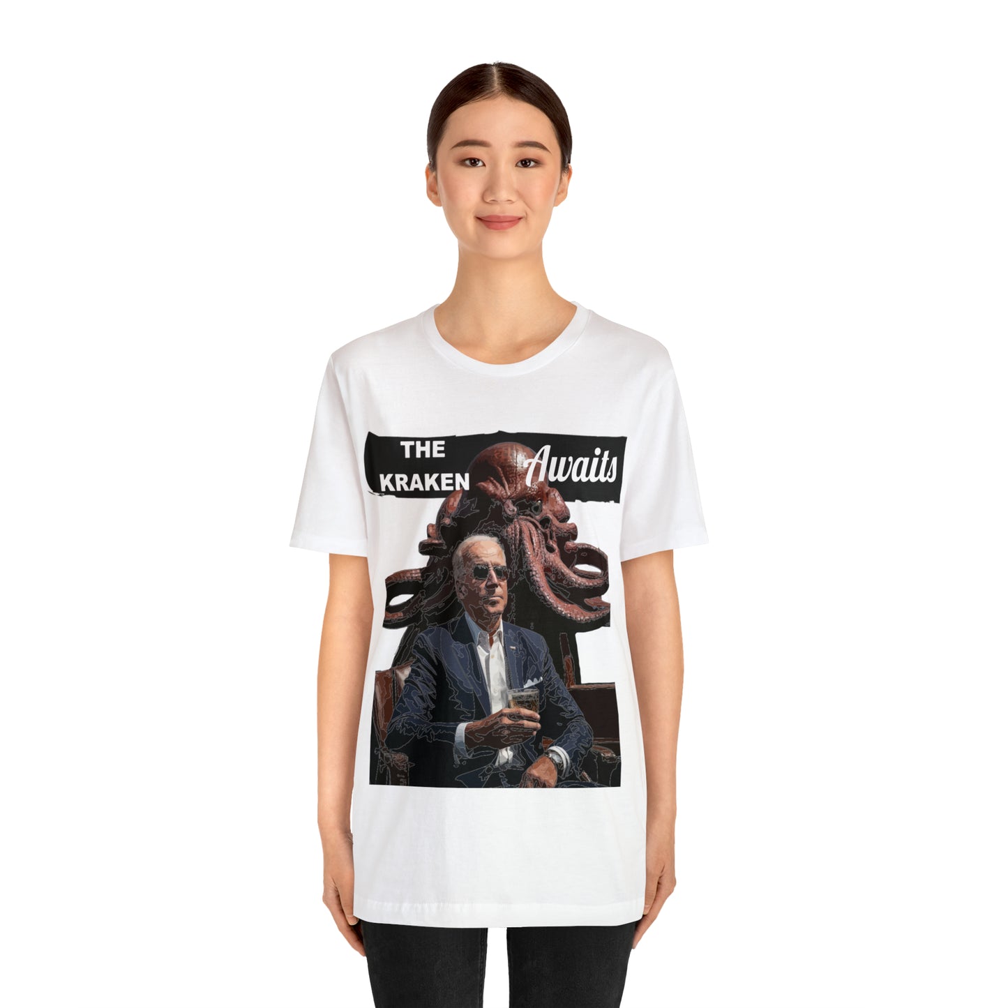 The Kraken Awaits Joe Biden tee shirt Unisex Jersey Short Sleeve Tee Powell release joe biden voter fraud trump t-shirt