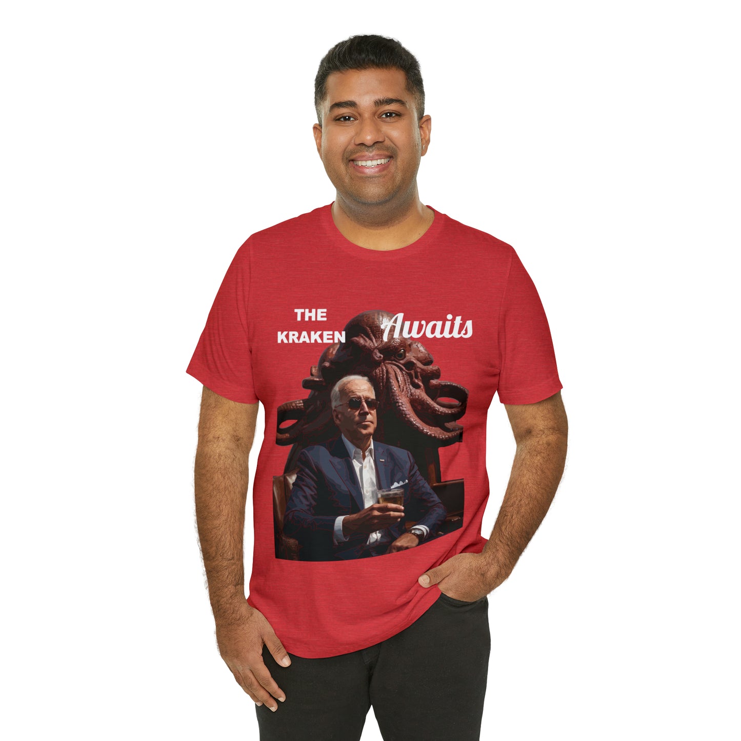 The Kraken Awaits Joe Biden tee shirt Unisex Jersey Short Sleeve Tee Powell release joe biden voter fraud trump t-shirt